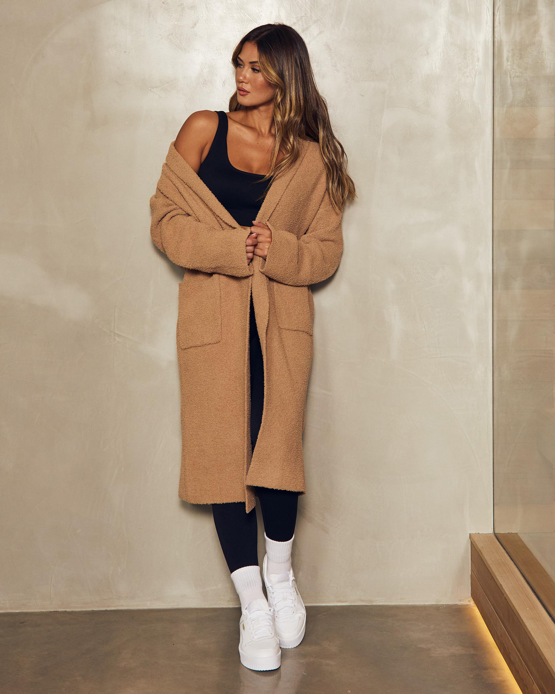 Penelope Longline Teddy Knit Cardigan