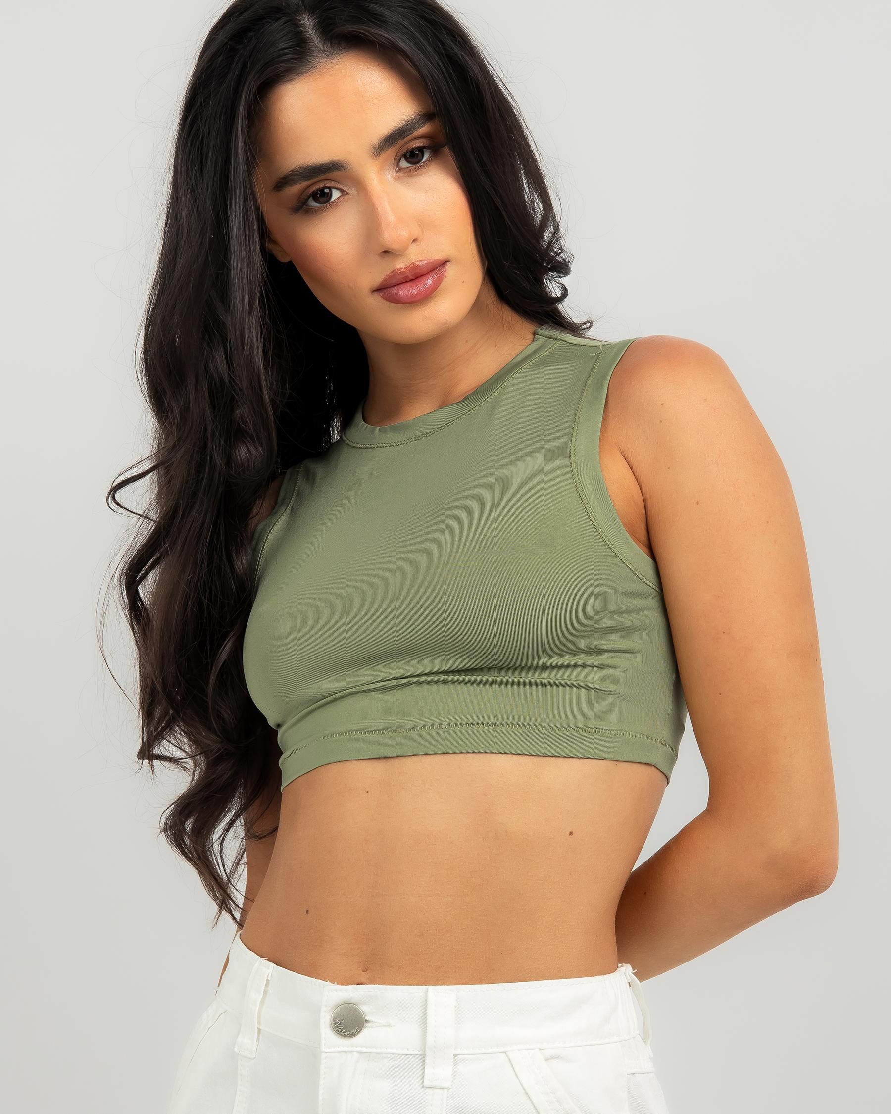 Chicago High Neck Crop Top