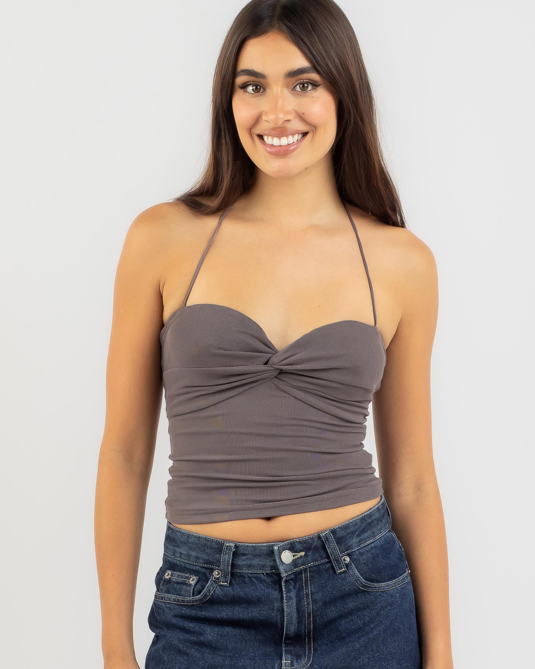 James Mesh Halter Top