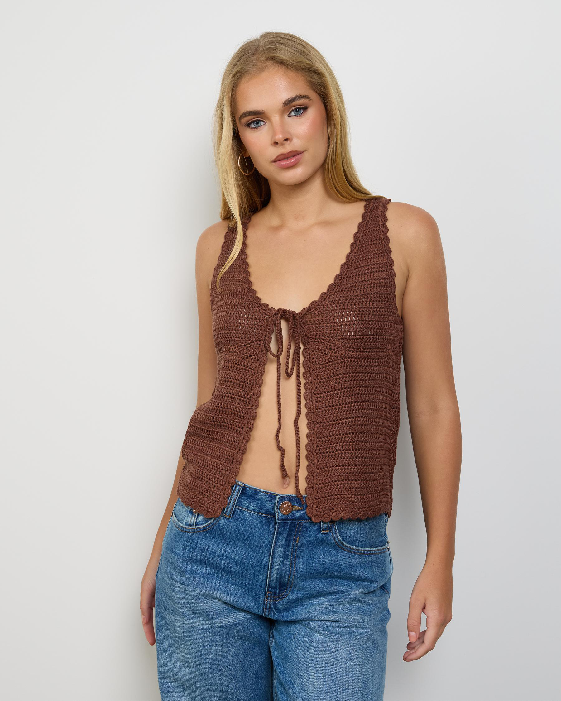 Anastasia Crochet Tie Up Cami Top