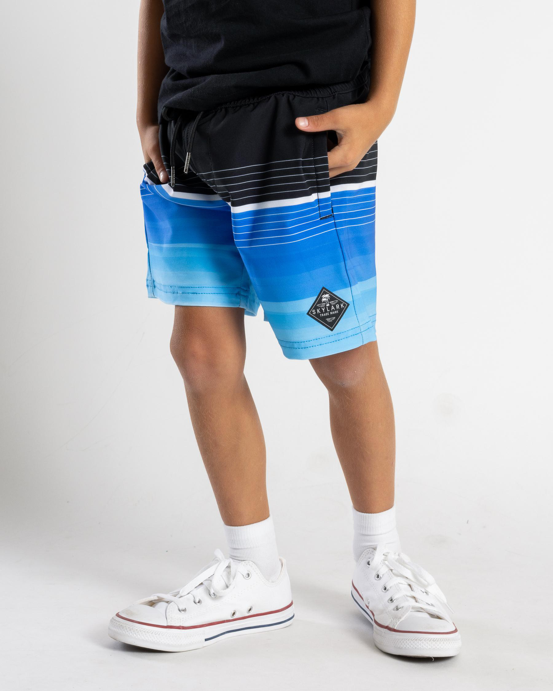 Creased Elastic Waist Shorts