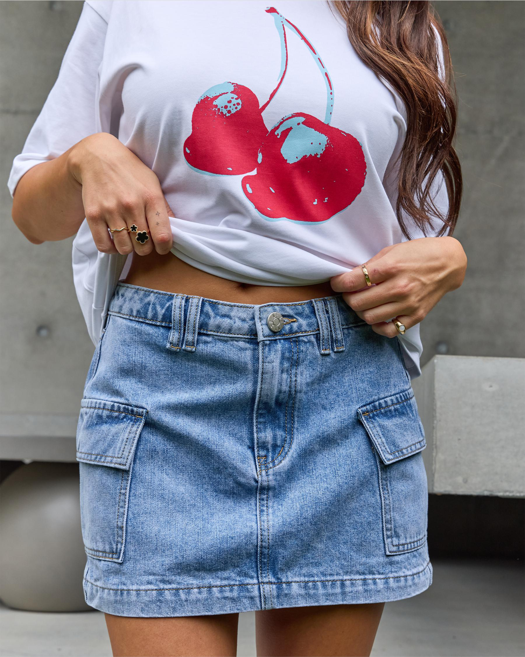 Stella Denim Cargo Skirt