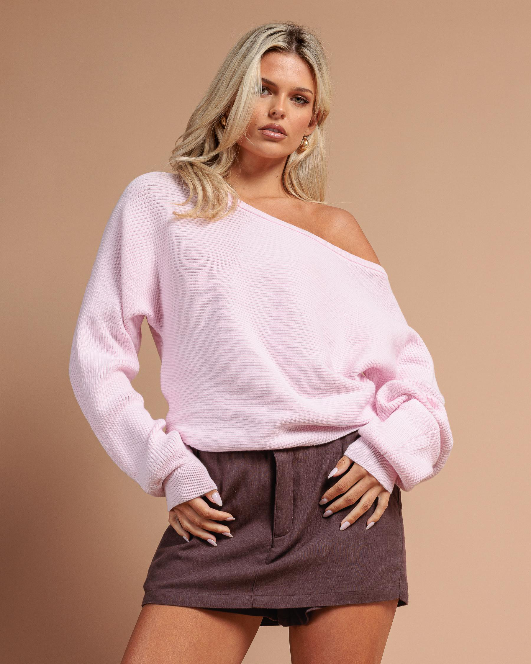 Ophelia Off Shoulder Knit Jumper