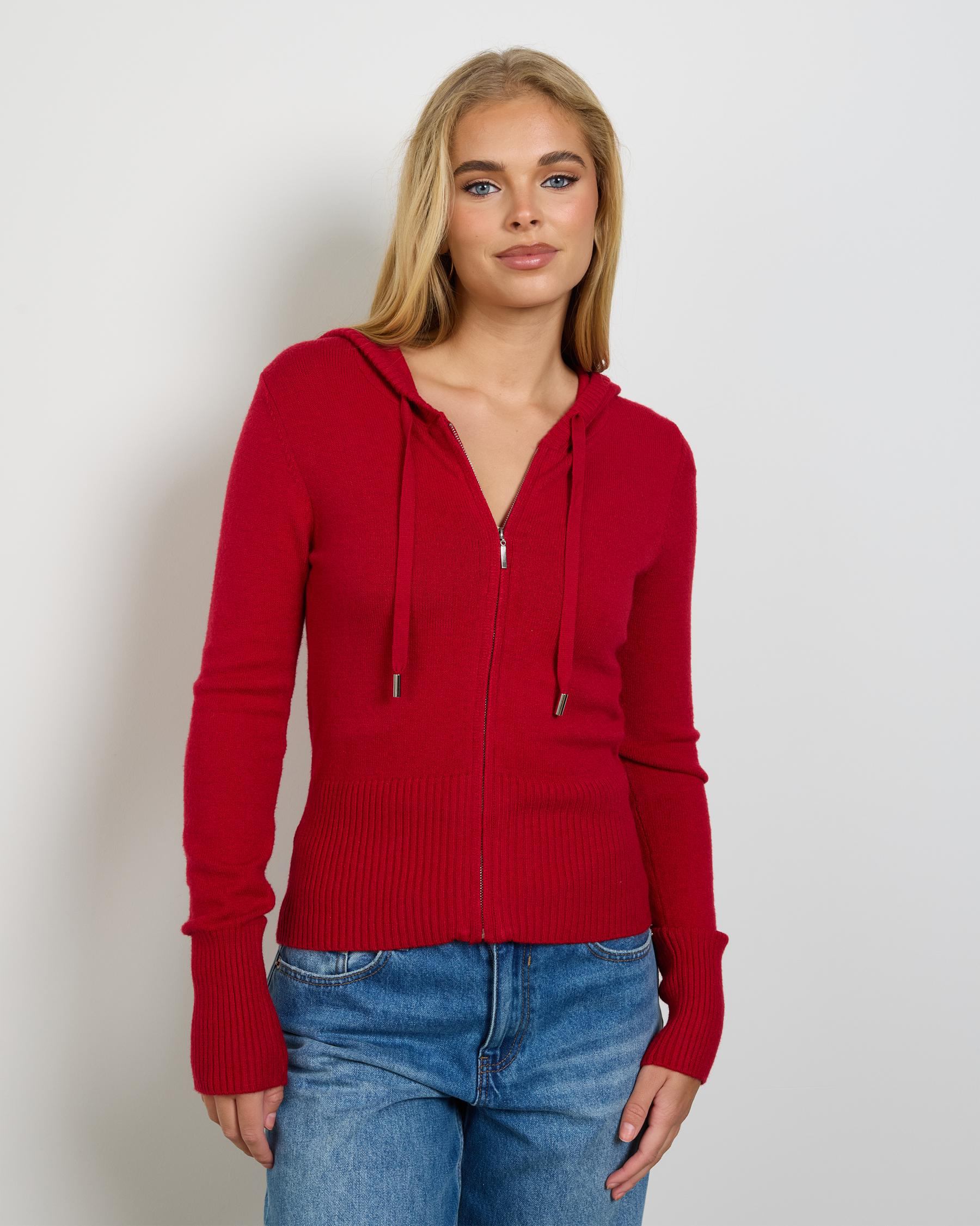 Cora Hooded Zip Knit Jumper