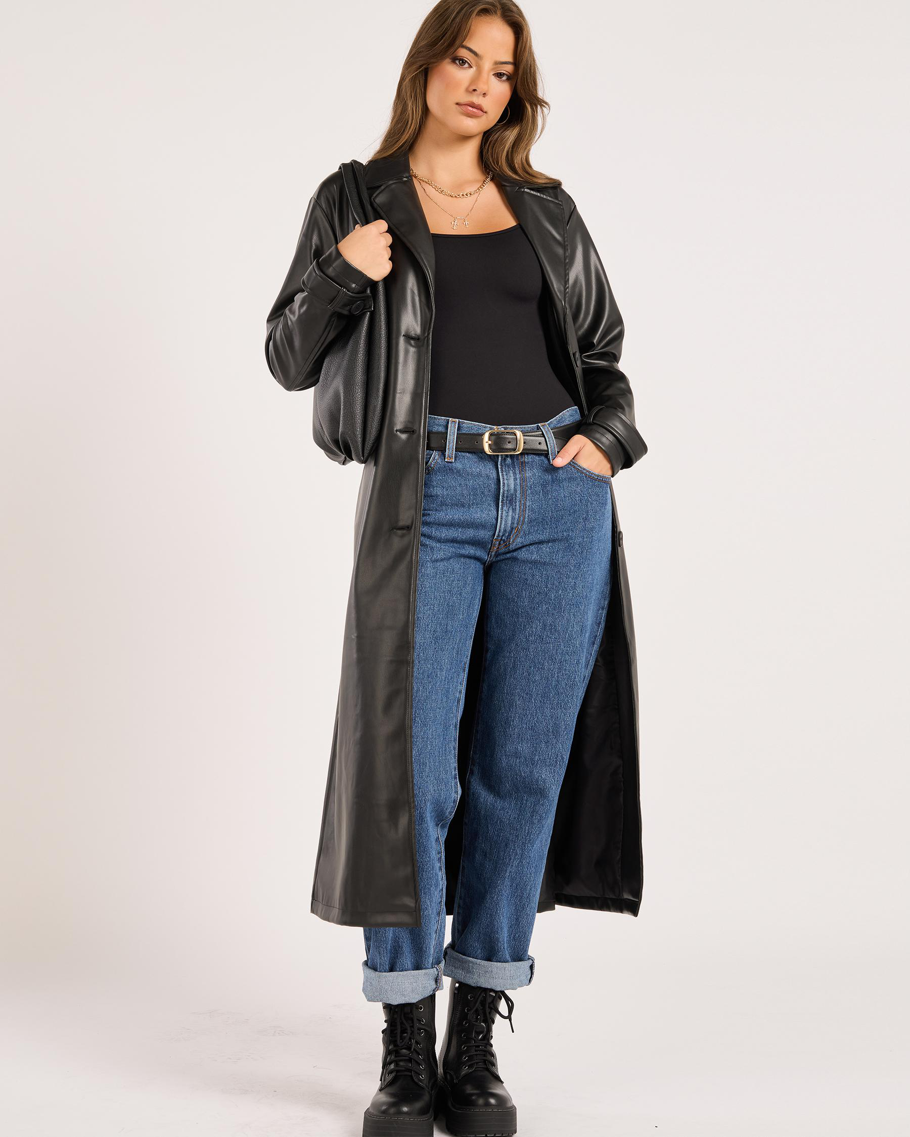 Chaos Faux Leather Coat