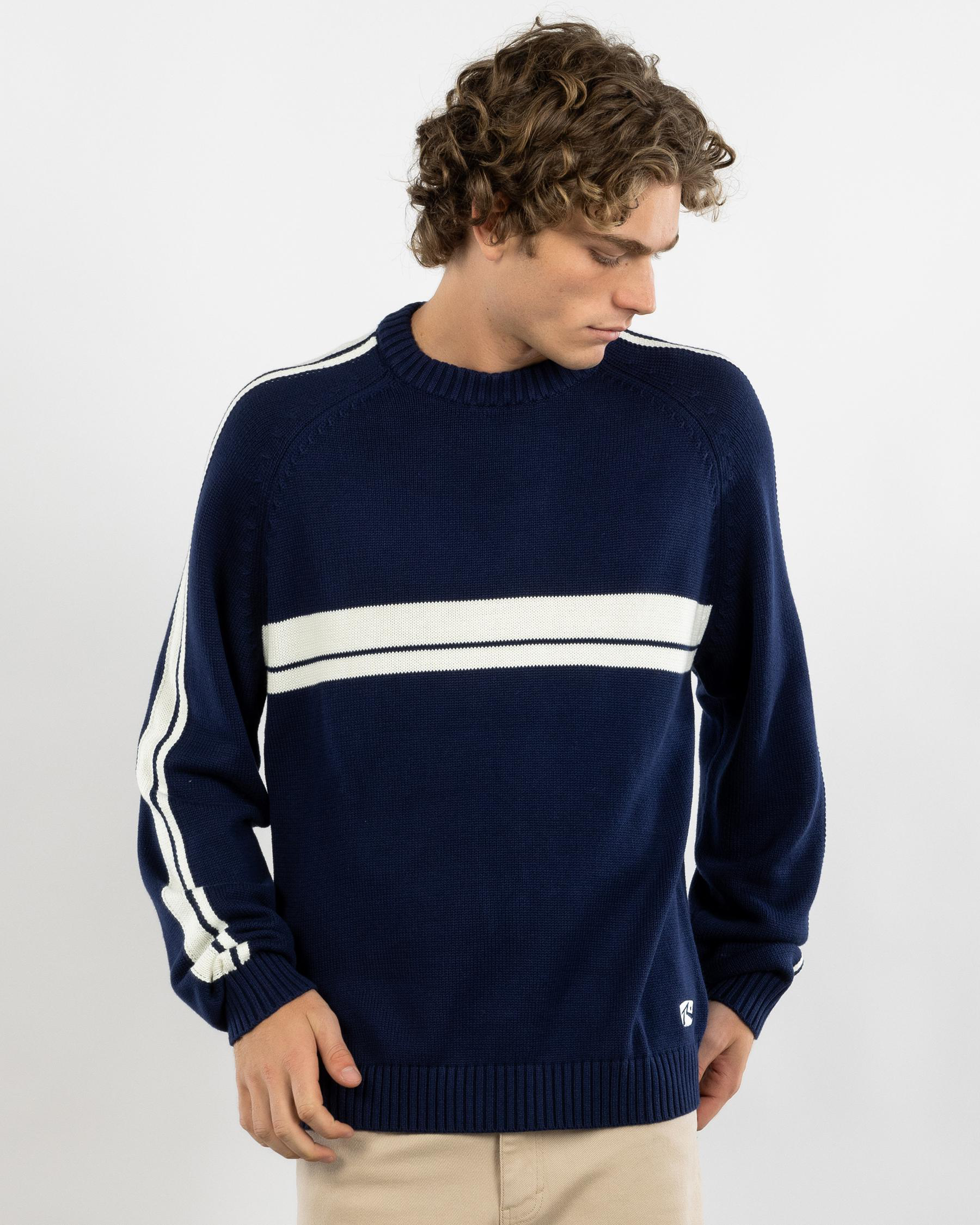 White Lines 2.0 Knitted Crew Jumper