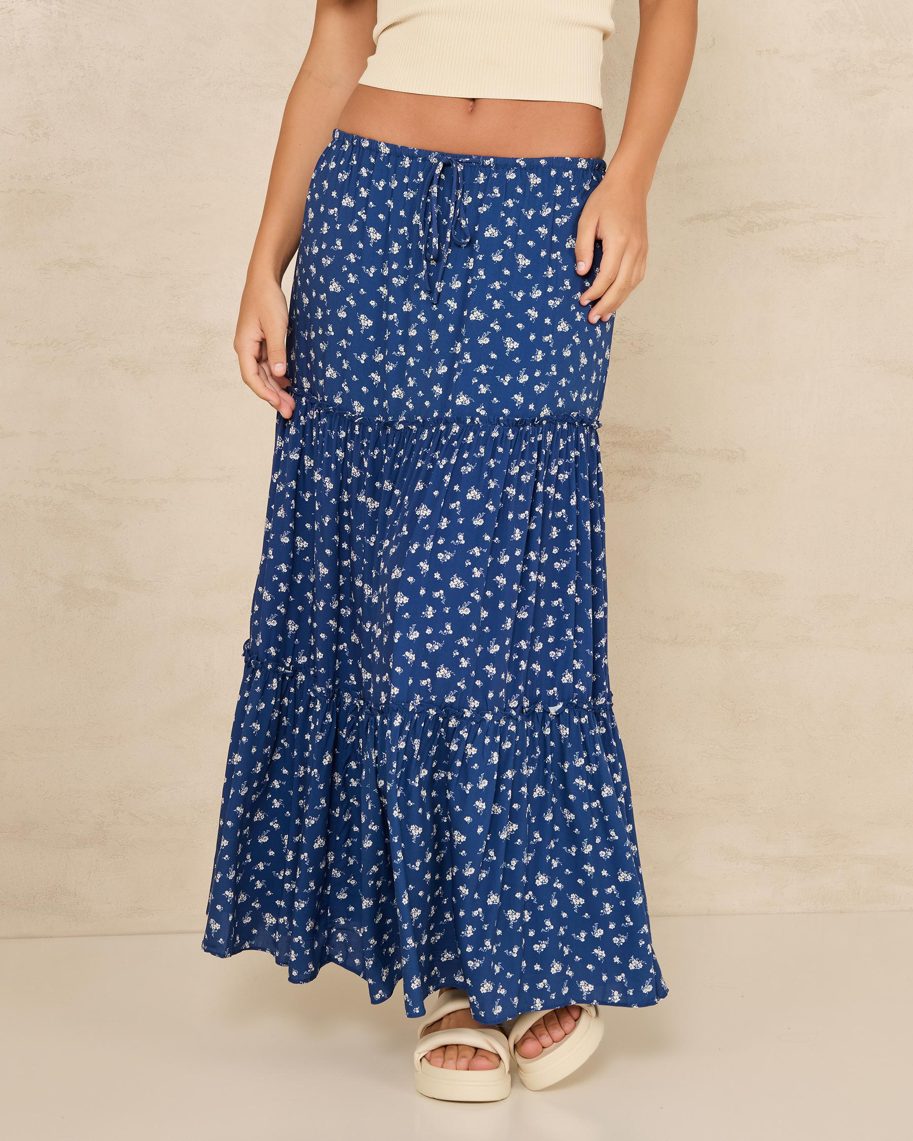 Indigo Maxi Skirt