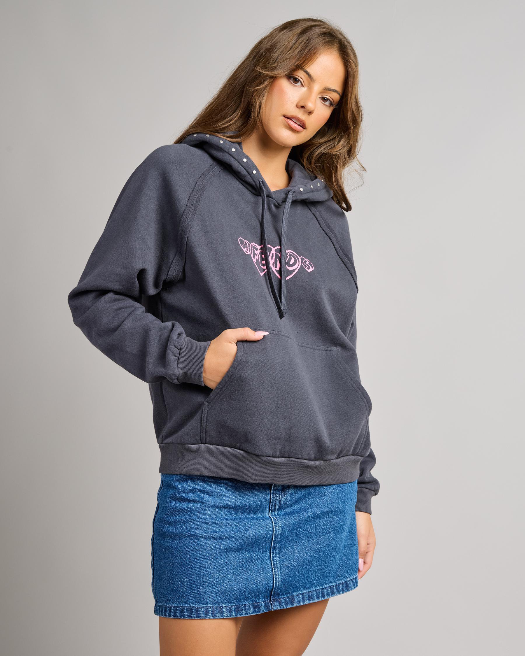 Hardware Recycled Pull On Hoodie