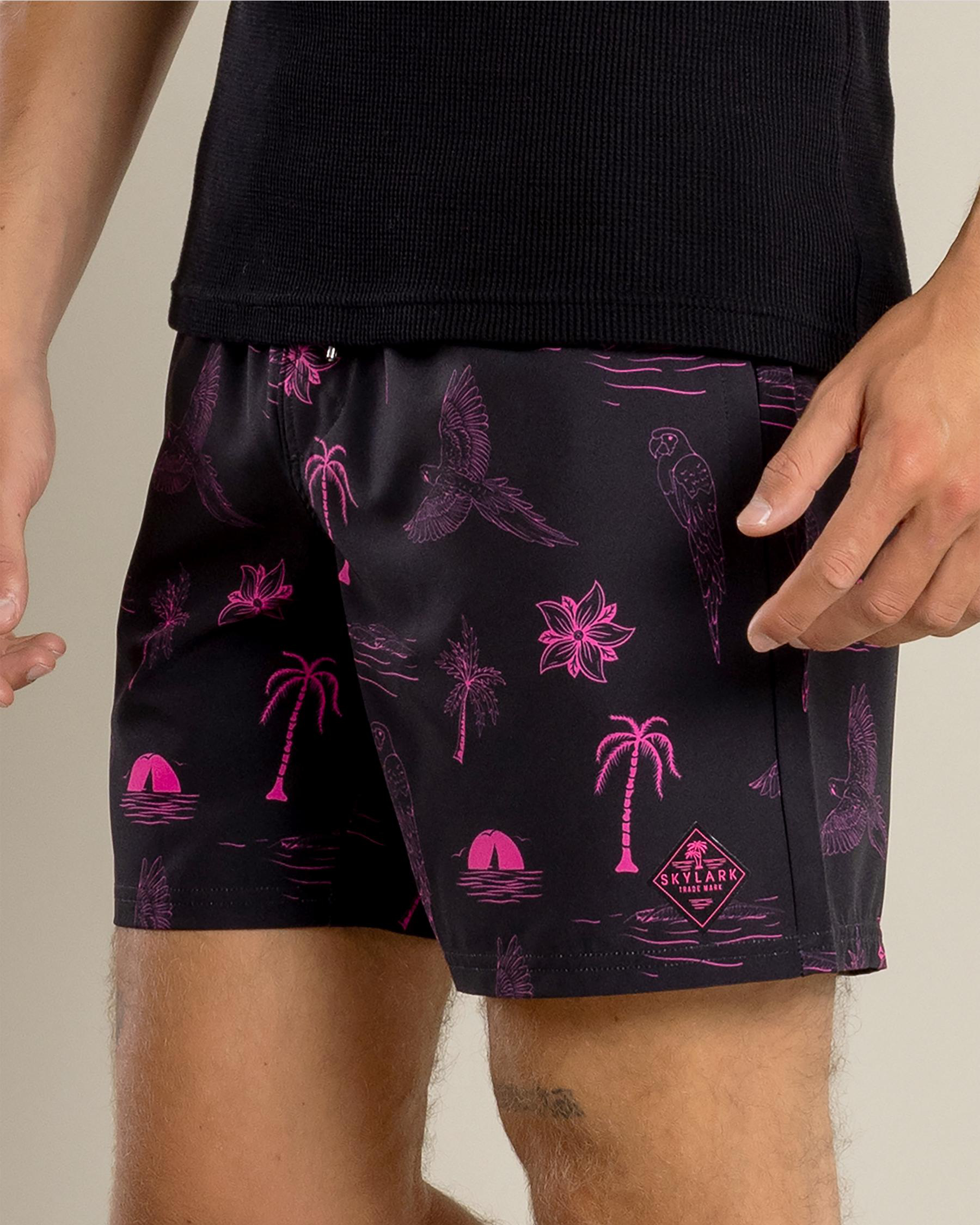 Recline Elastic Waist Shorts