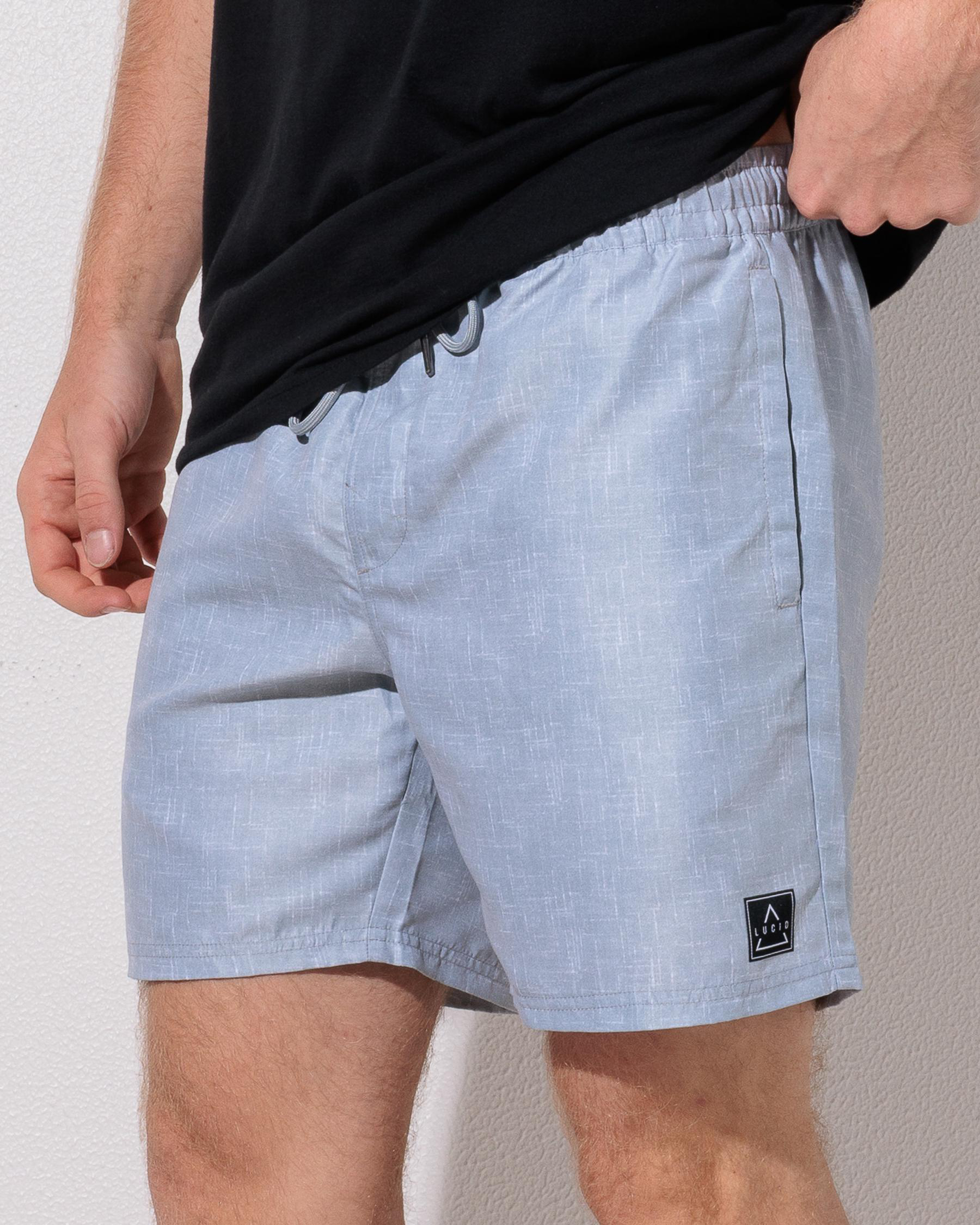 Encrypted Elastic Waist Shorts