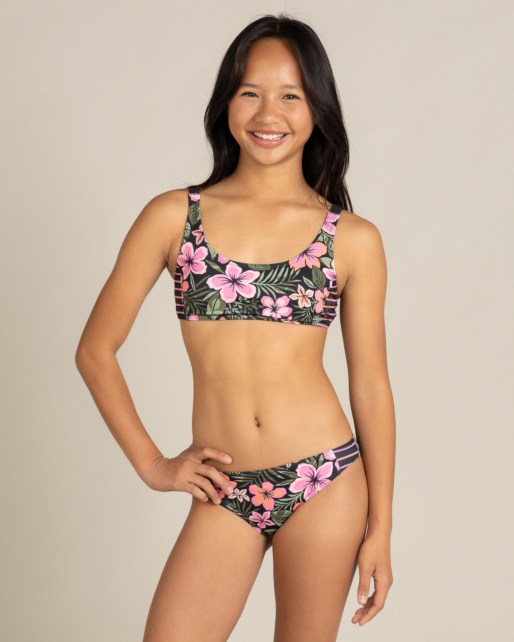 Active Floral Bralette Bikini Set