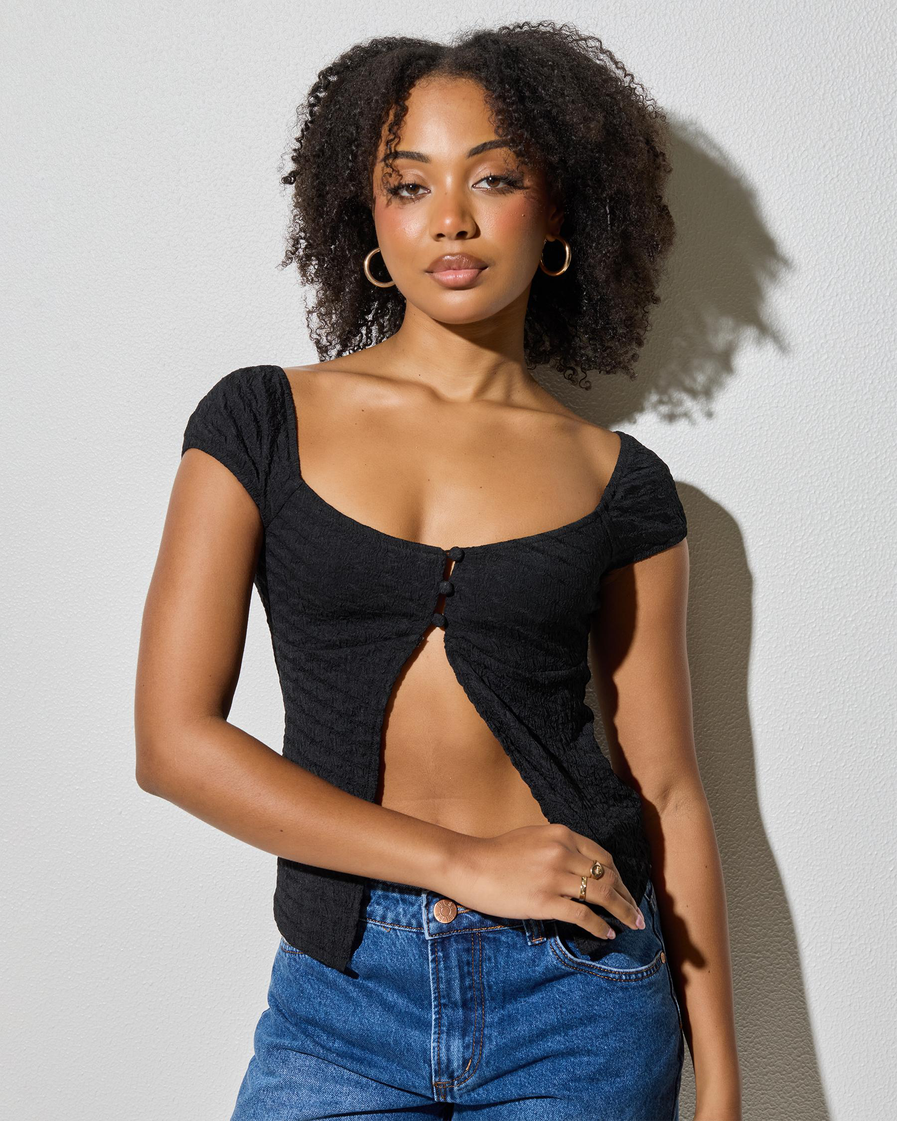 Mackena Split Front Top