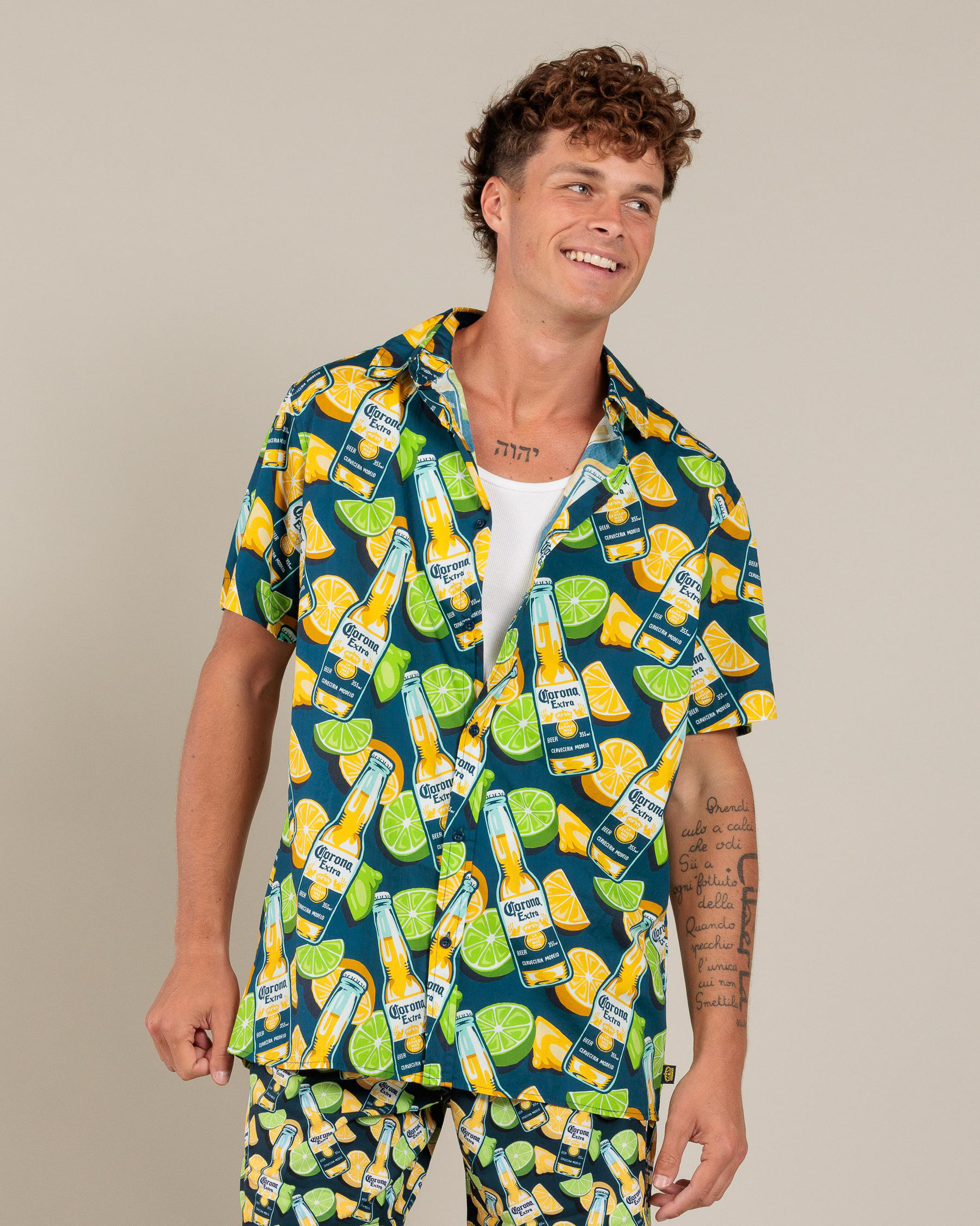 Fiesta Navy Short Sleeve Shirt