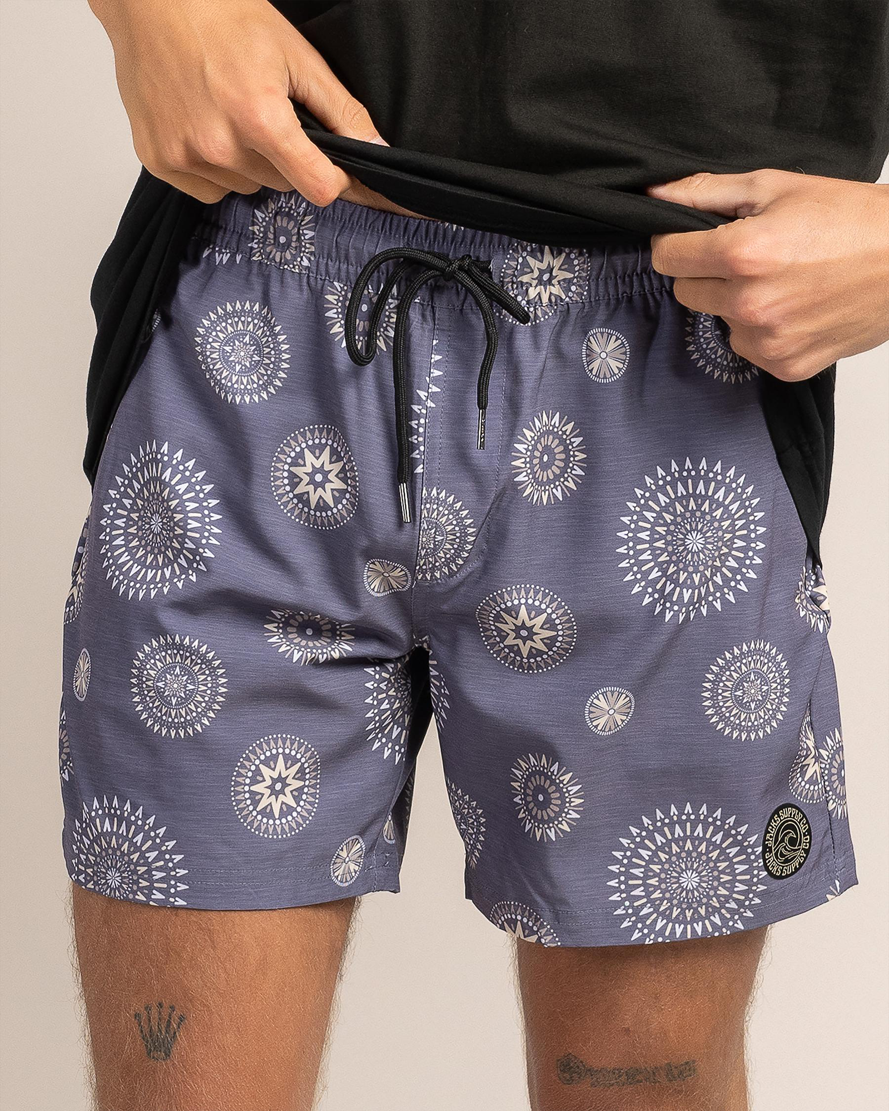 Circuit Elastic Waist Board Shorts