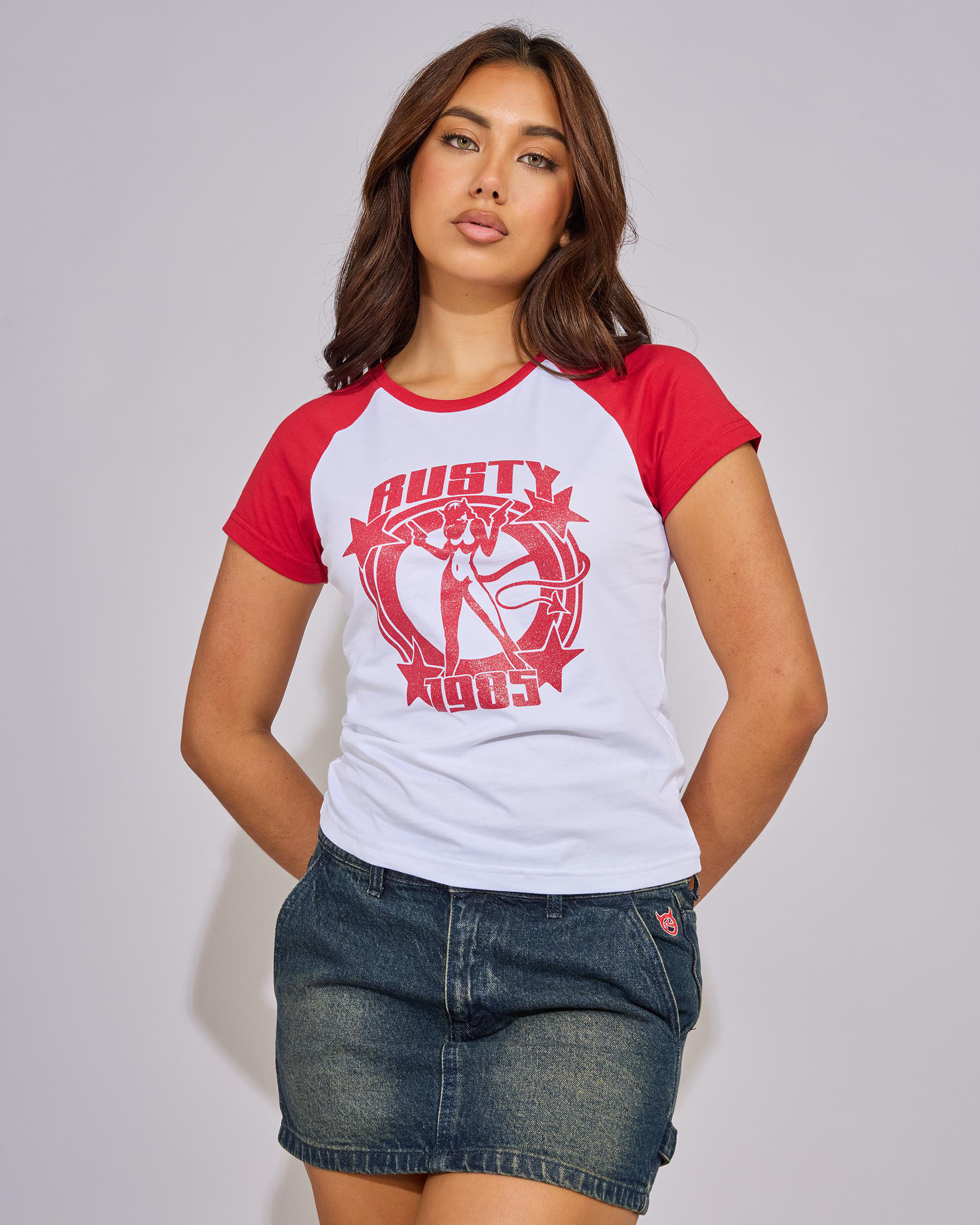 Daring Devil Cap Sleeve Baby Tee