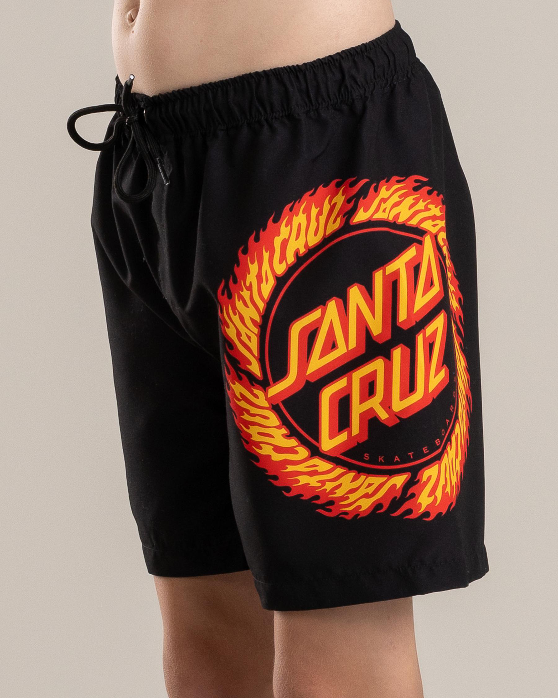 Flamed Ringed Dot Board Shorts