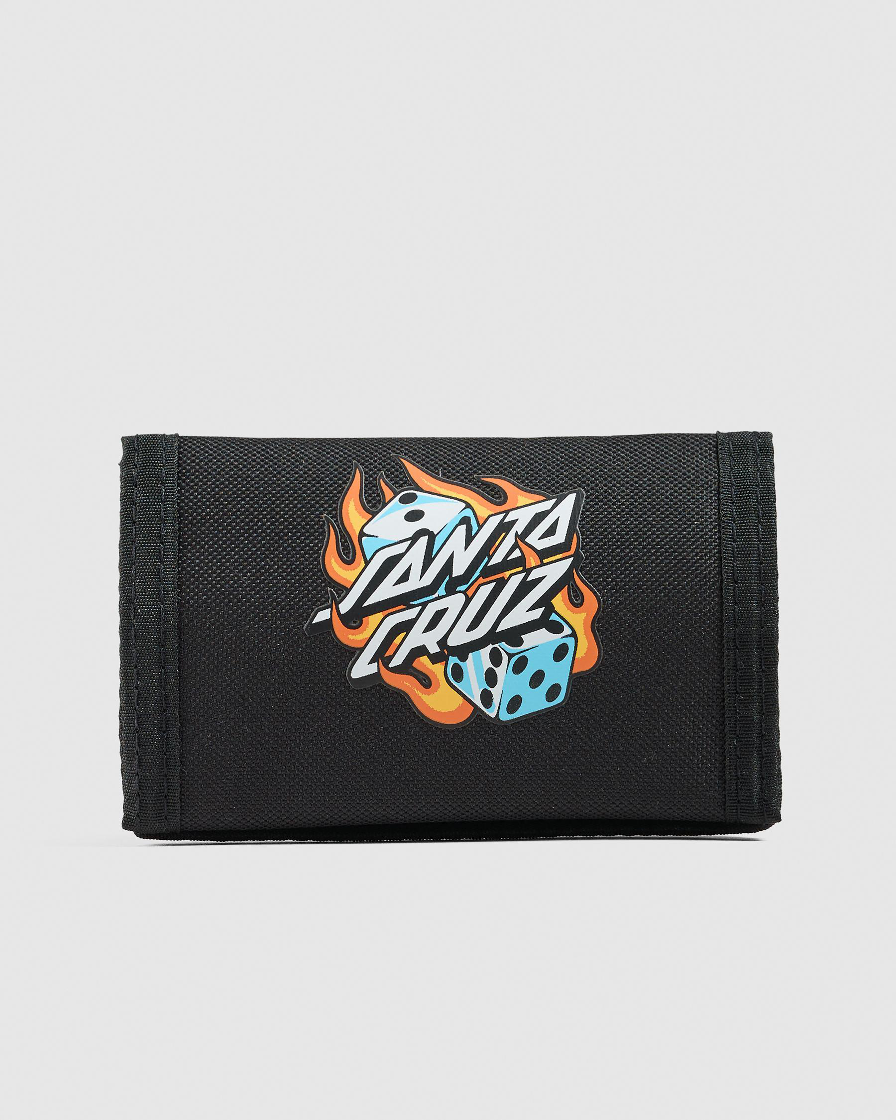 Flaming Dice Dot Trifold Wallet