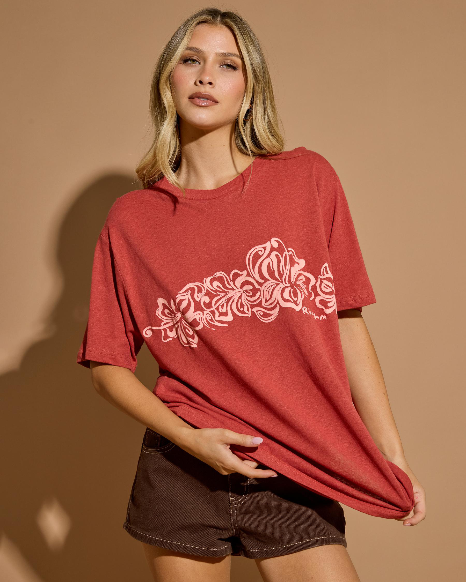 Hibiscus Oversized T-Shirt