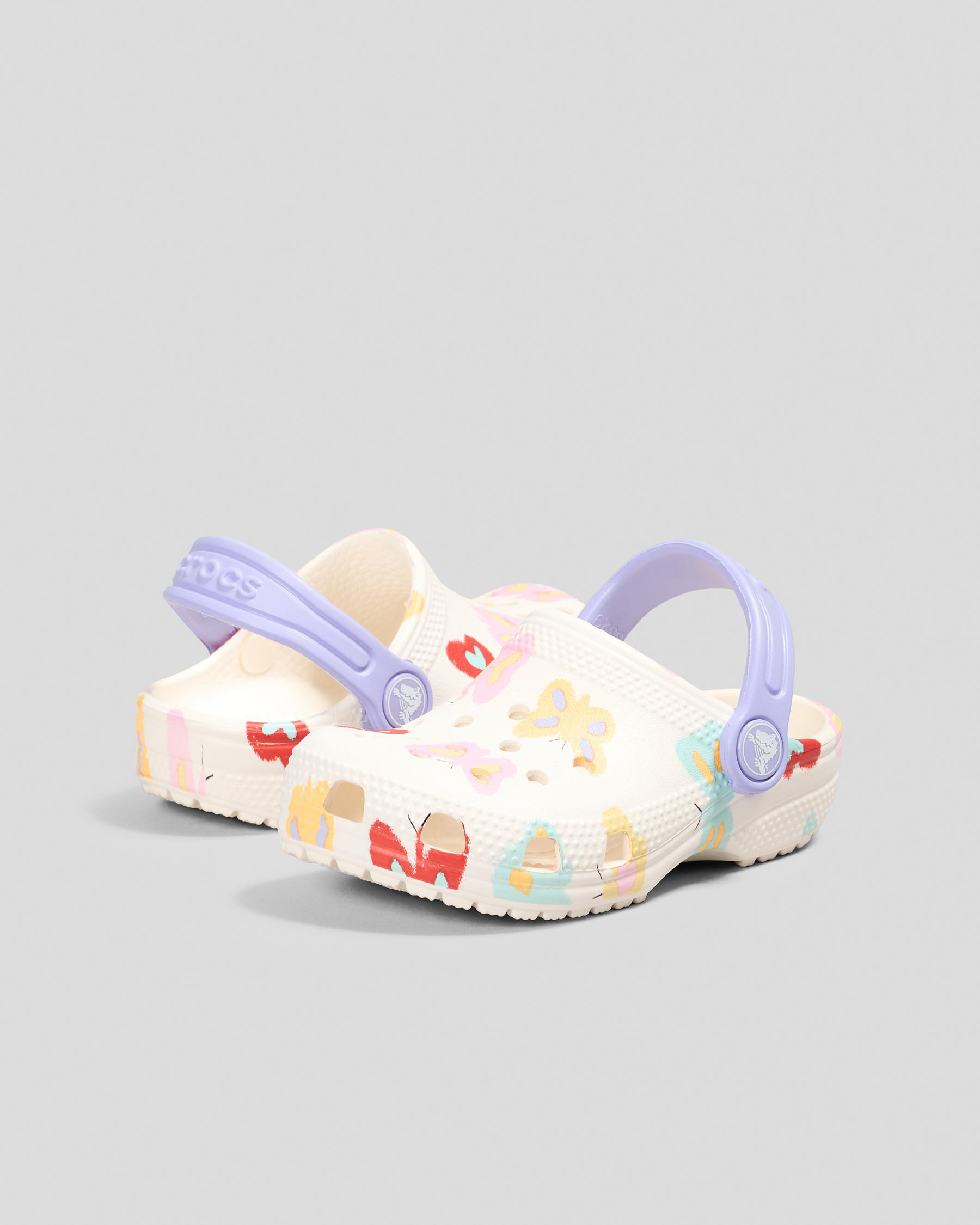 Toddlers' Classic Butterfly Graphic Clogs Shoes