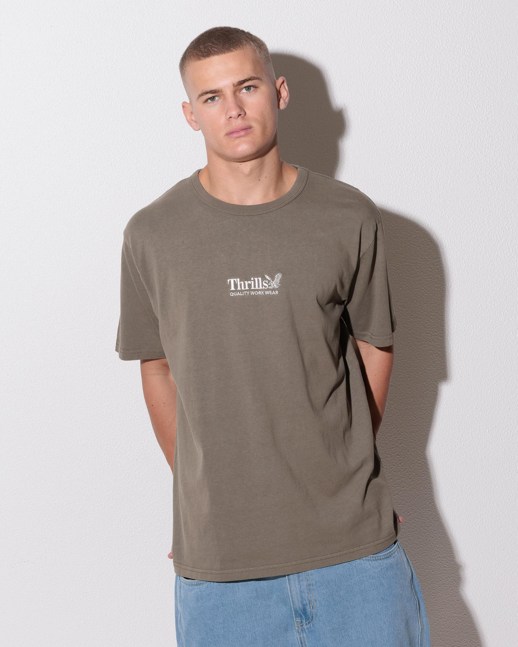 Thrills Workwear Embro Merch Fit T-Shirt