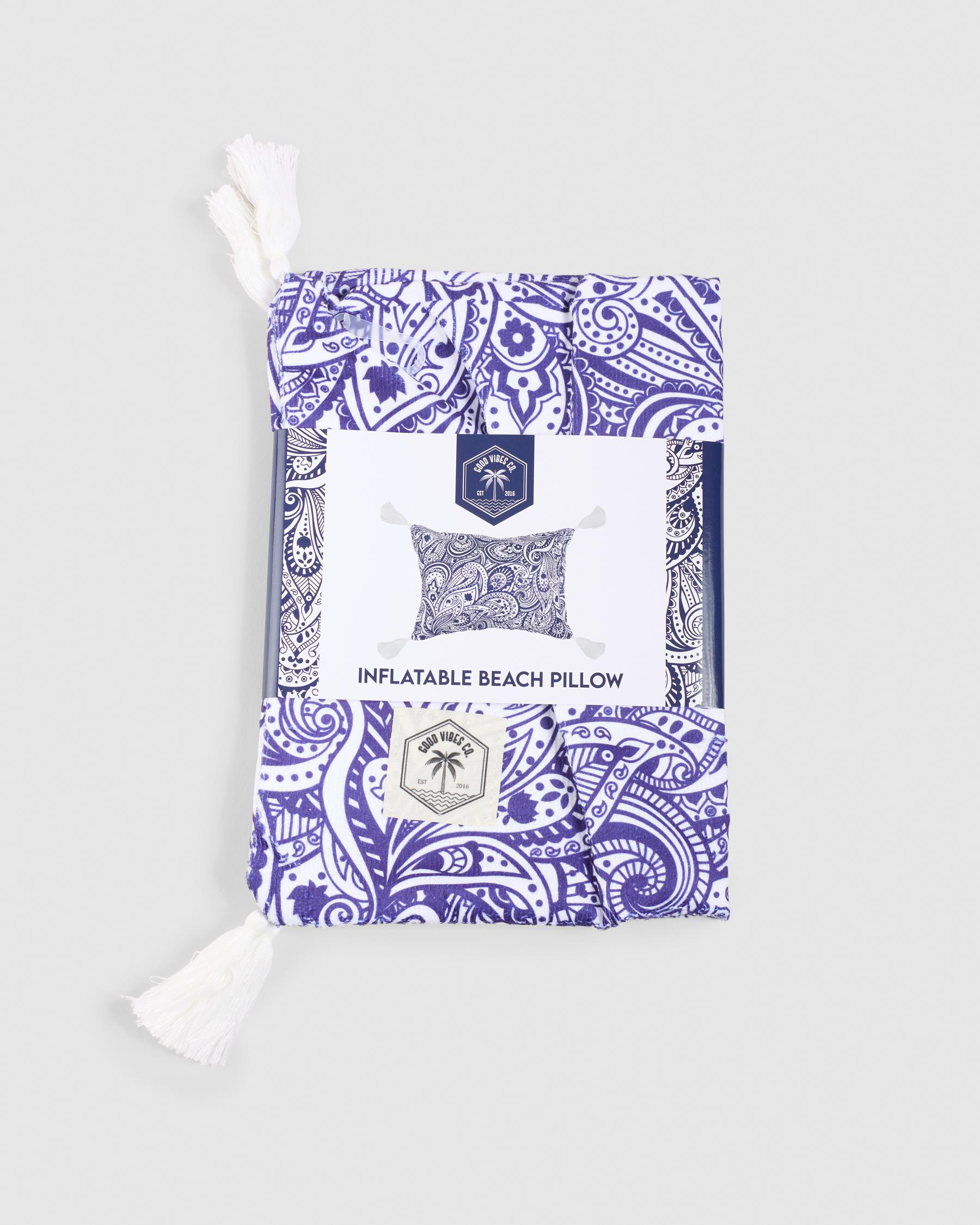 Tahitian Blue Inflatable Beach Pillow