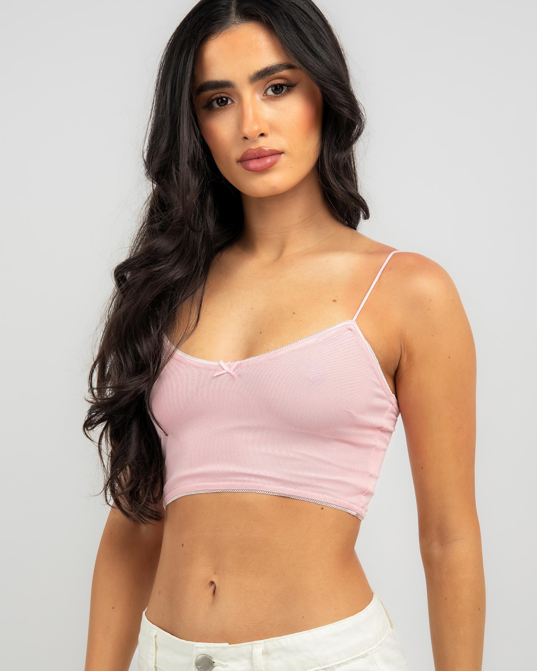 Sweetie Mesh Cami Crop Top