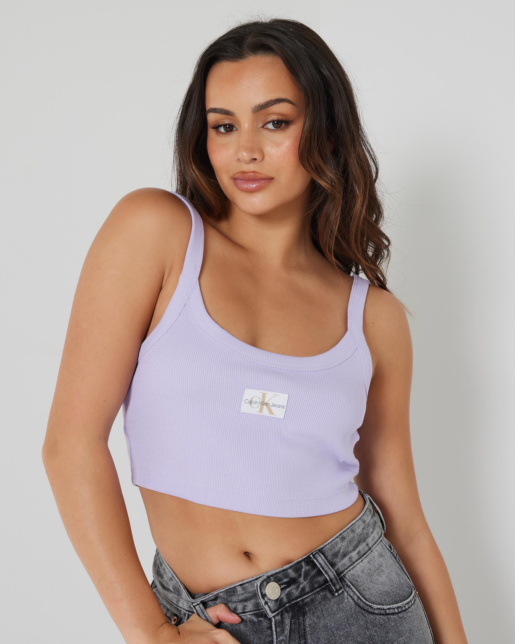 Woven Label Rib Bralette
