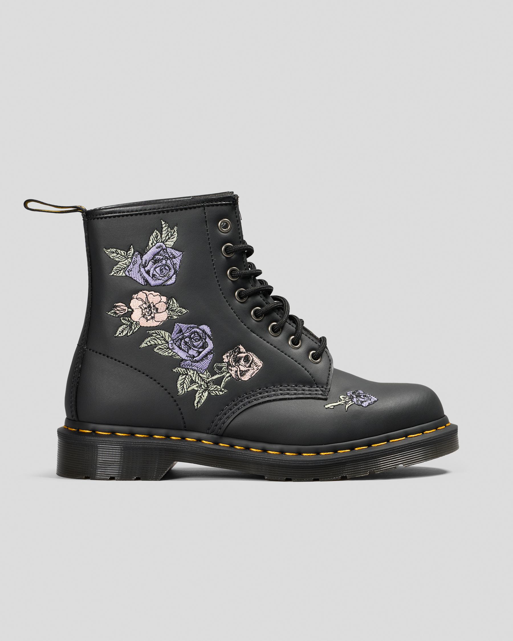 1460 Vonda 8 Eye Boot Black Genix Nappa