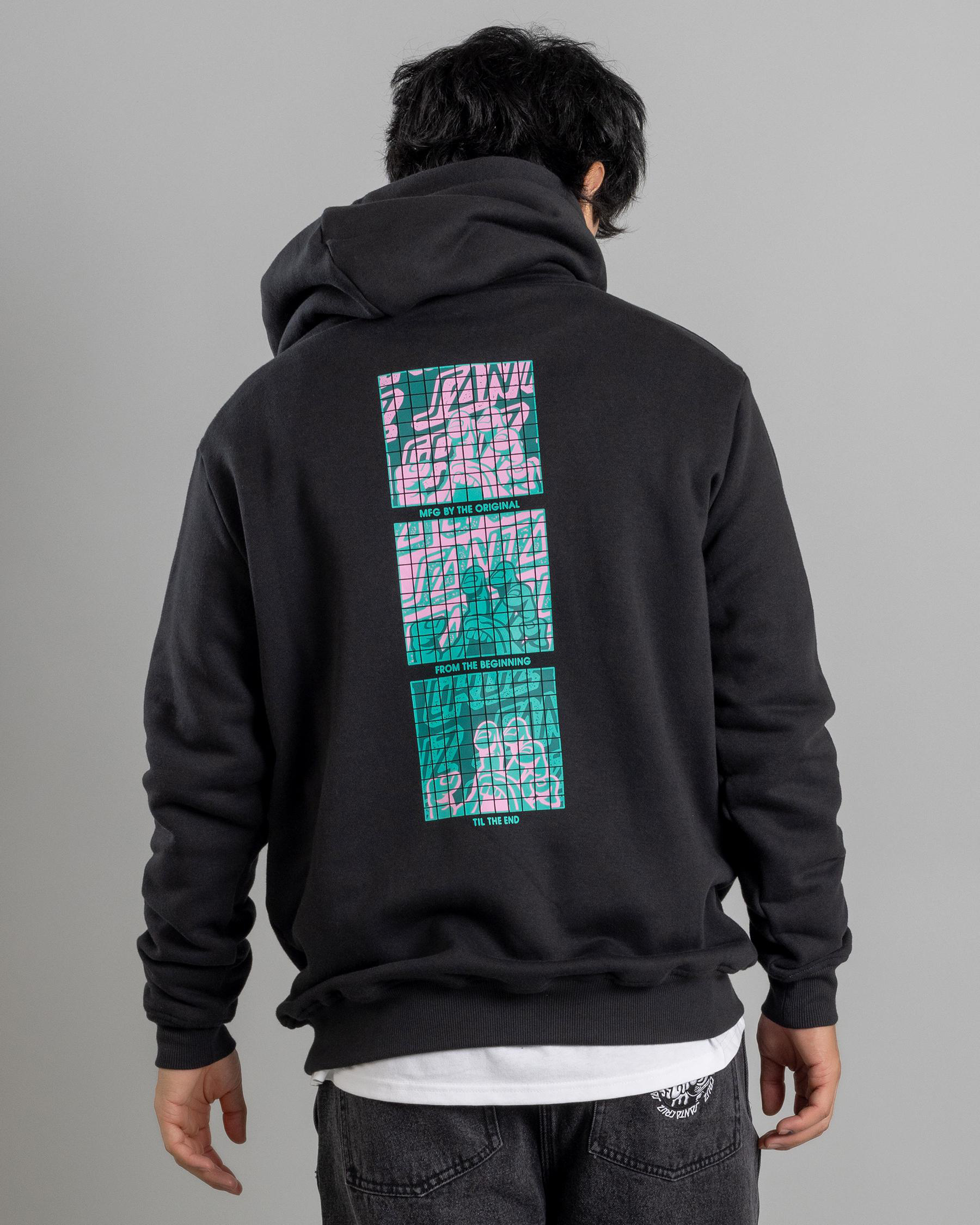 Stacked Handled Strip Front Hoodie