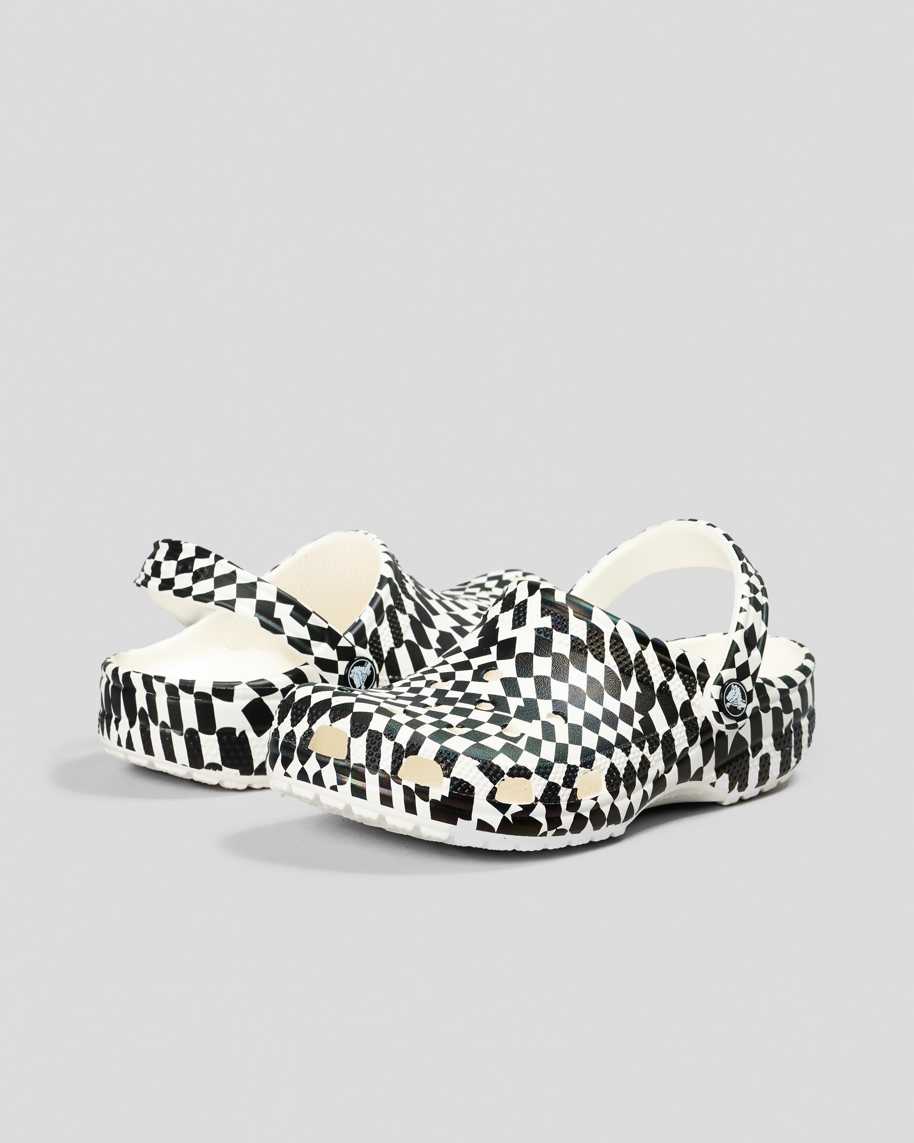 Classic Warped Checker Clogs Shoes