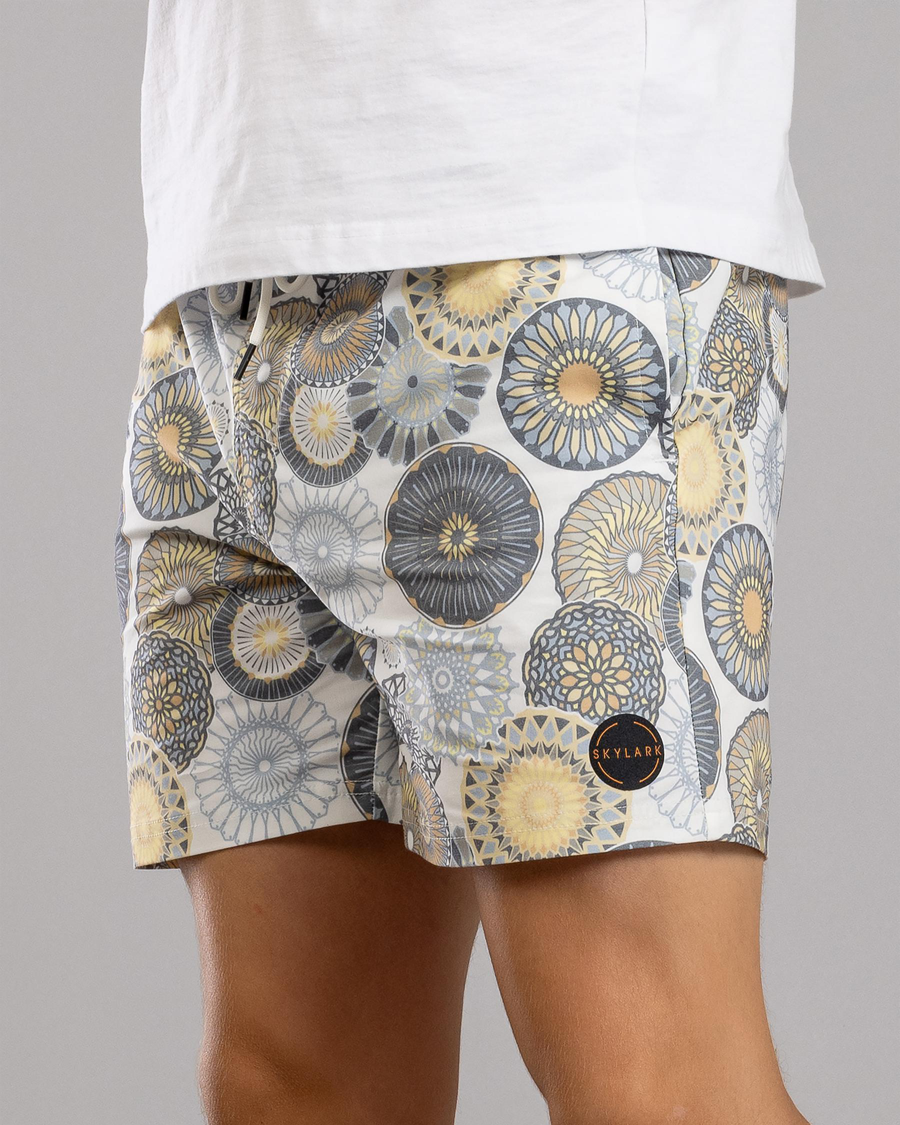 Radial Elastic Waist Shorts