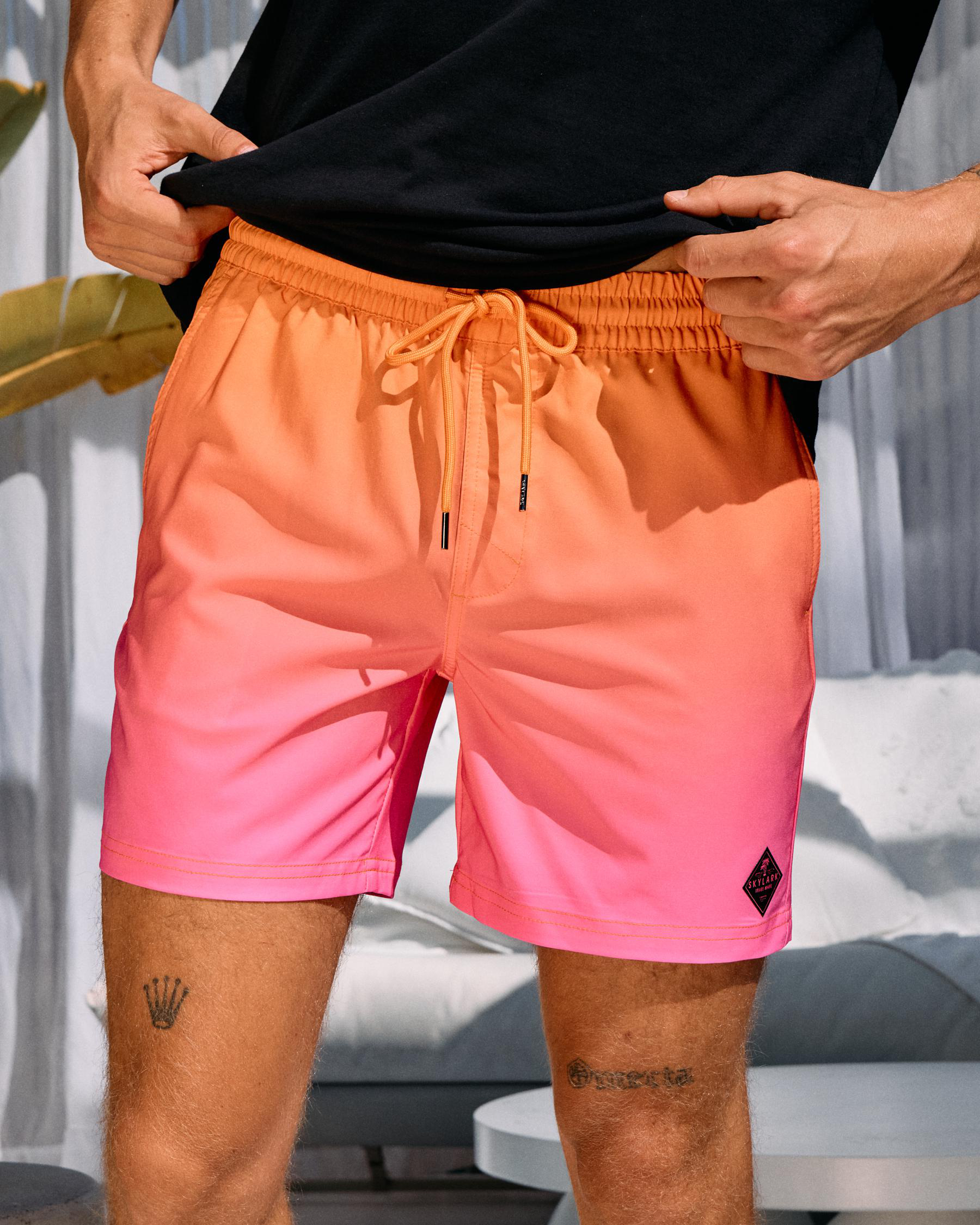 Luminous Elastic Waist Shorts