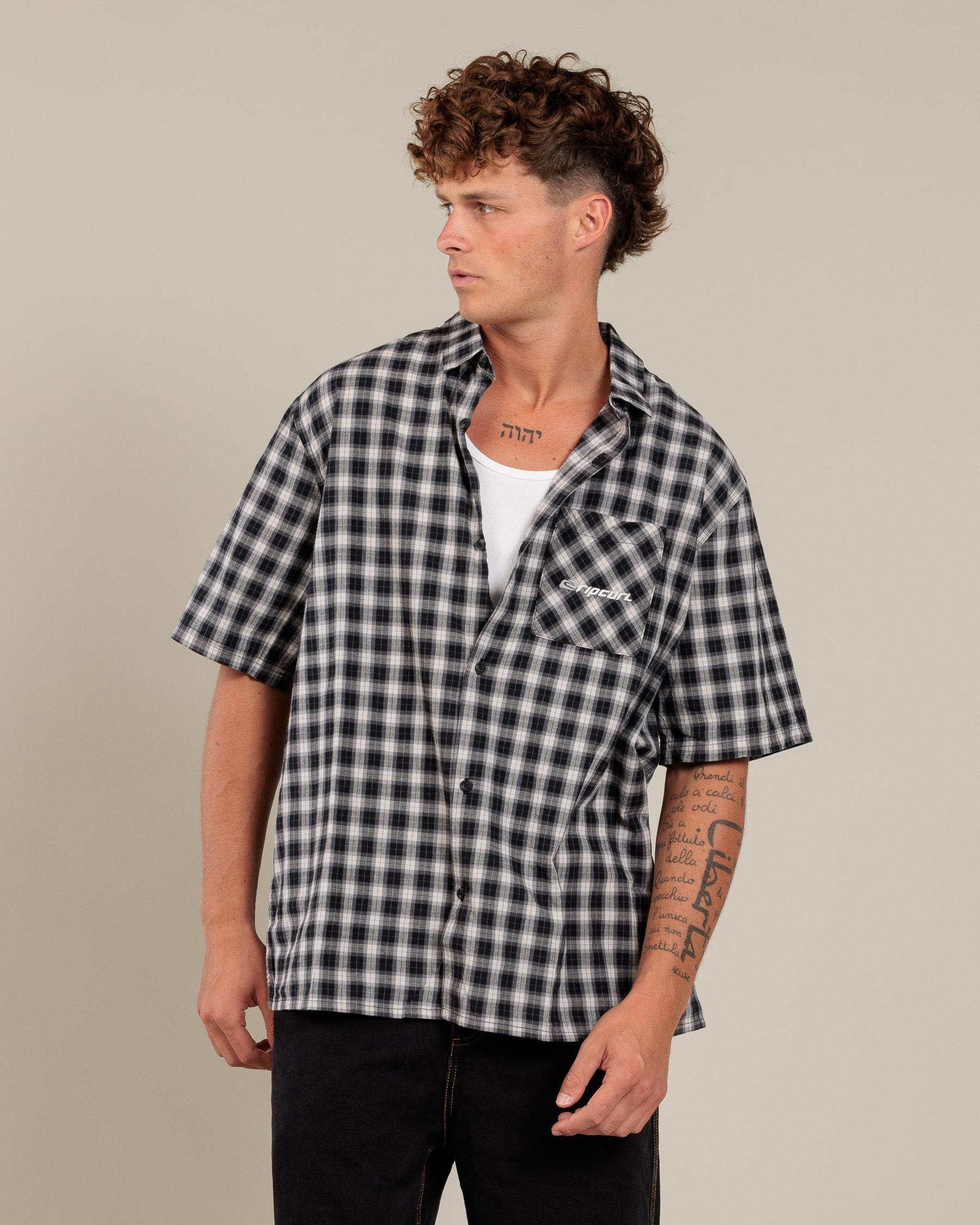 Archive Script Plaid Short Sleeve Shirt