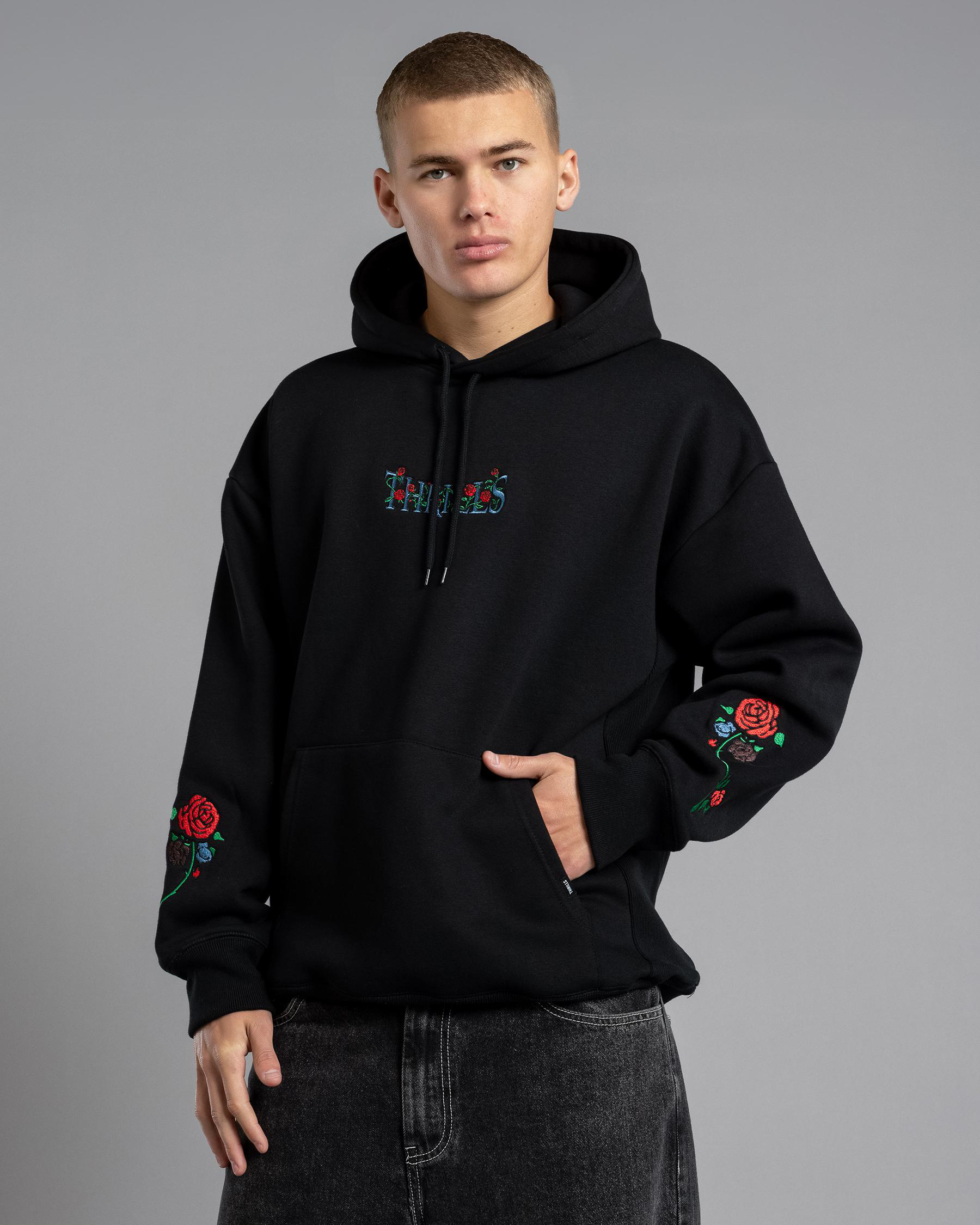 Thorned Slouch Pull On Hoodie