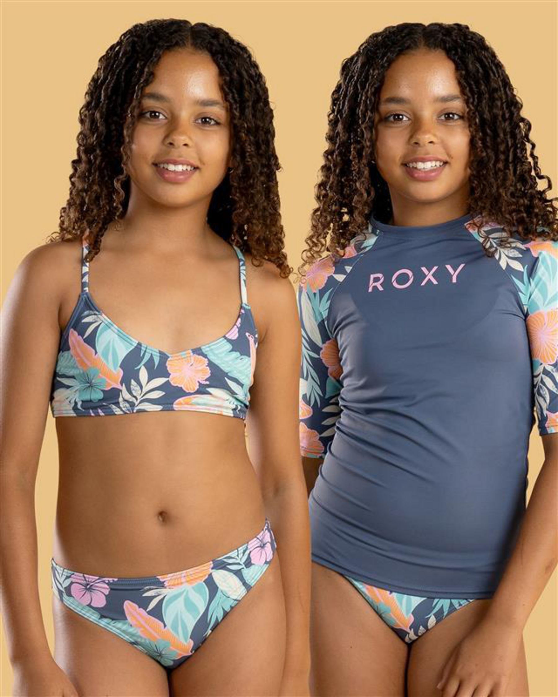 Active Floral Rash Vest Set