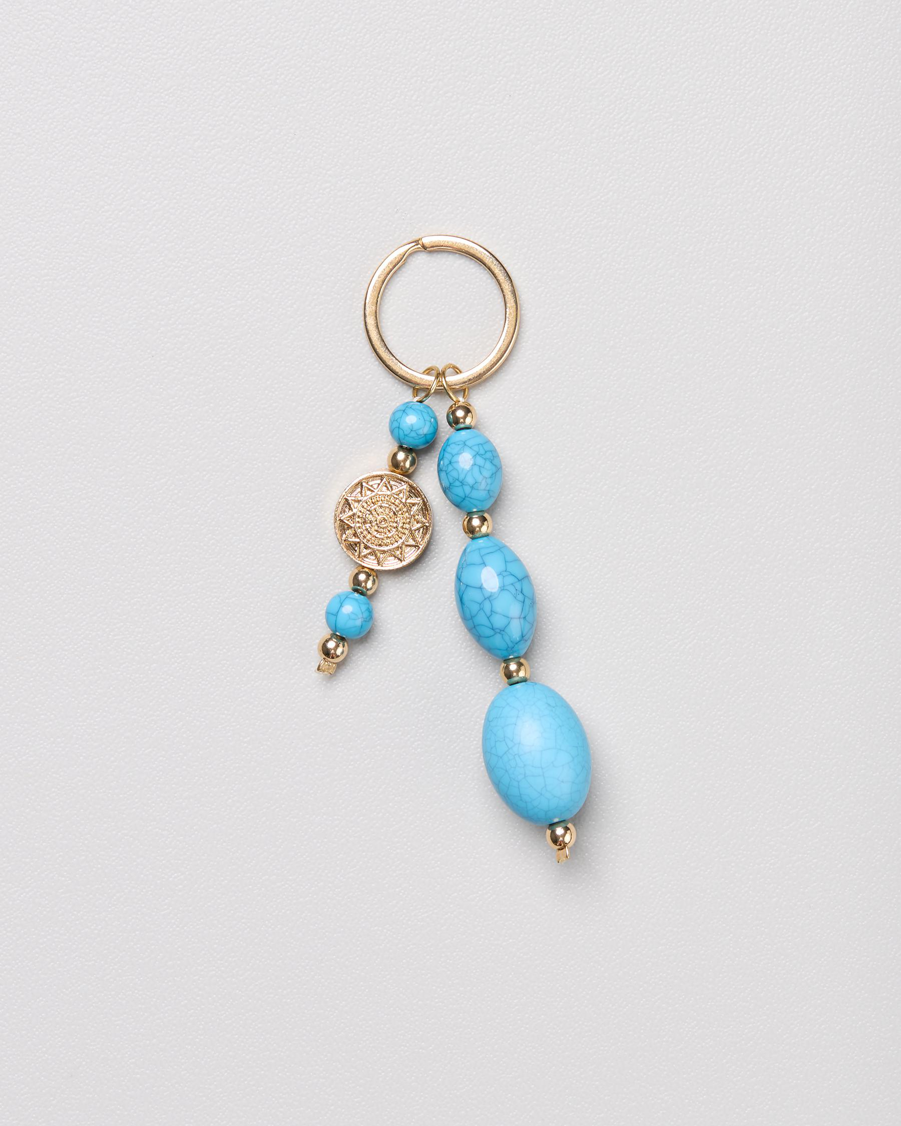 Turquoise Bead Keyring