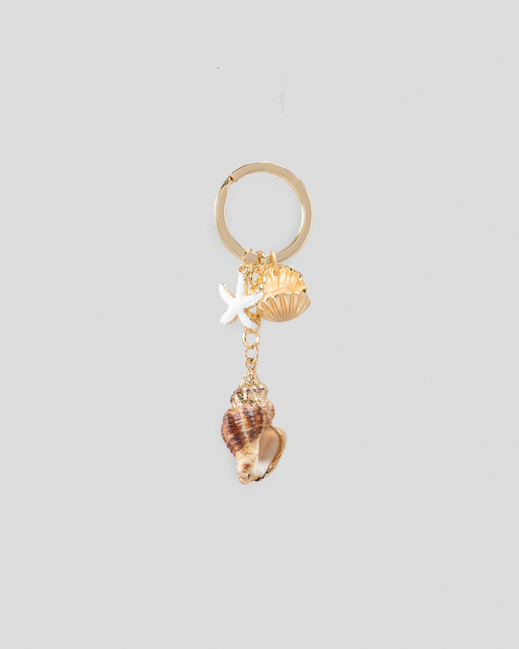 Gold Edged Shell Keyring