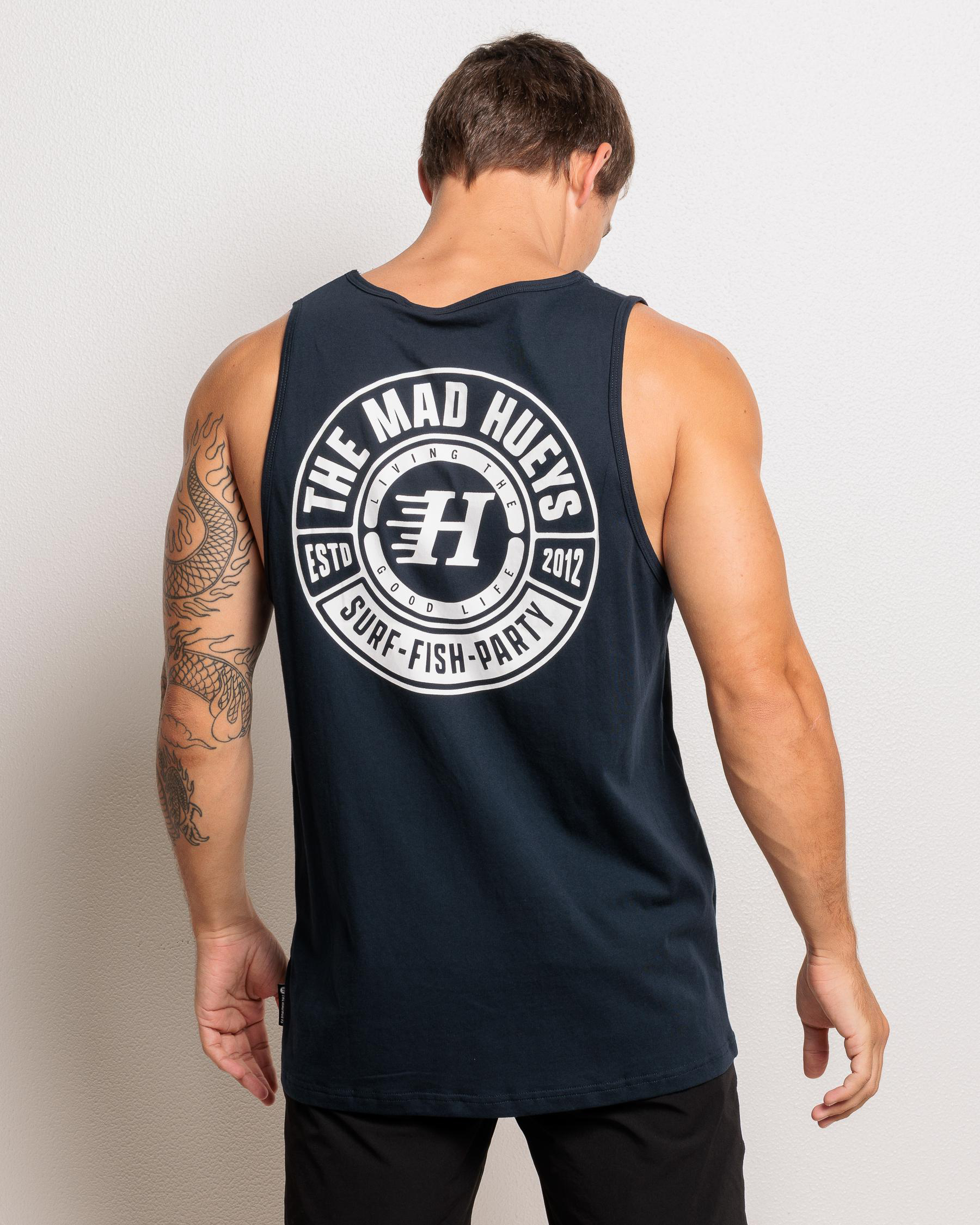 Living Hueys Singlet Tank