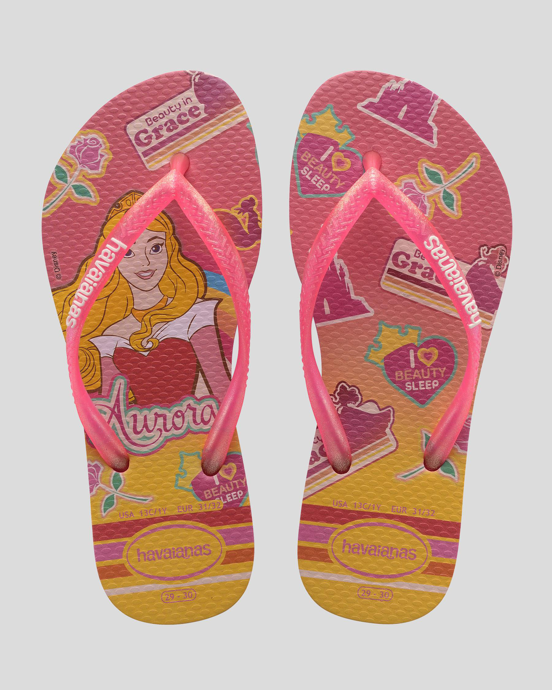 Kids' Slim Sleeping Beauty Thongs