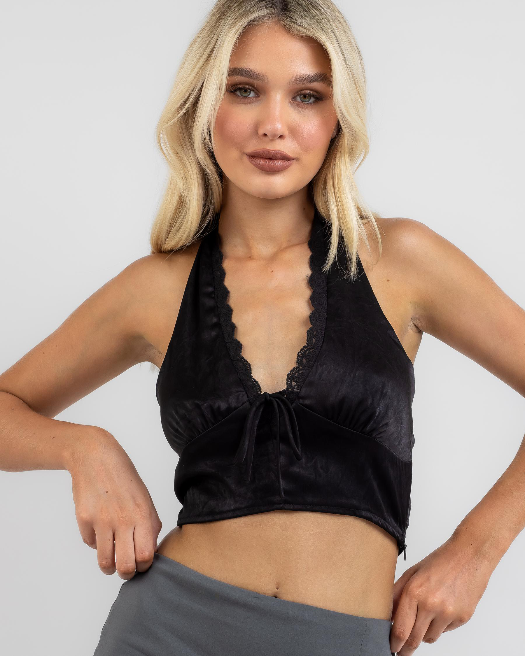 Miley Satin Halter Top