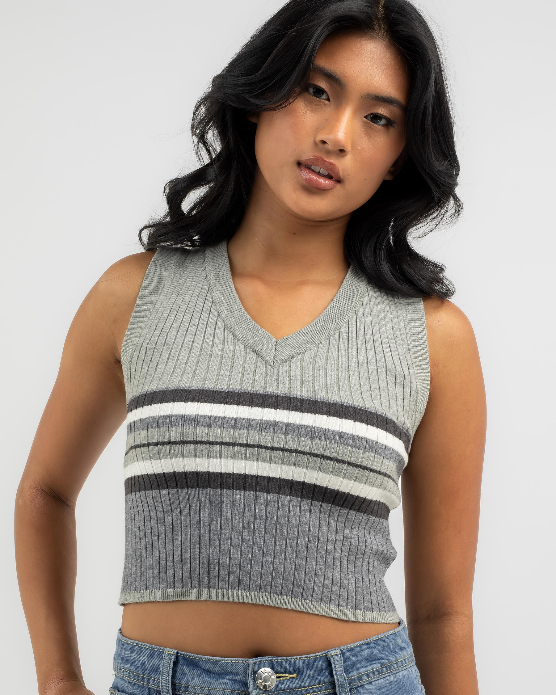 Sydney Cropped Knit Vest