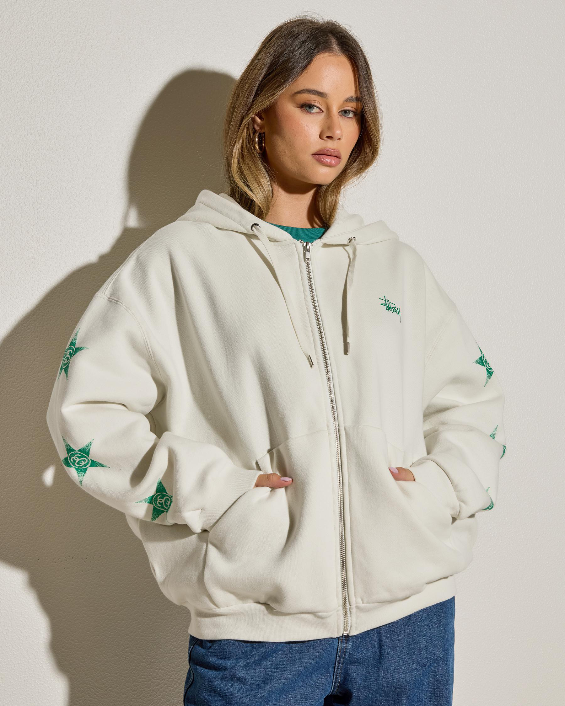 Stars Zip Through Hoodie