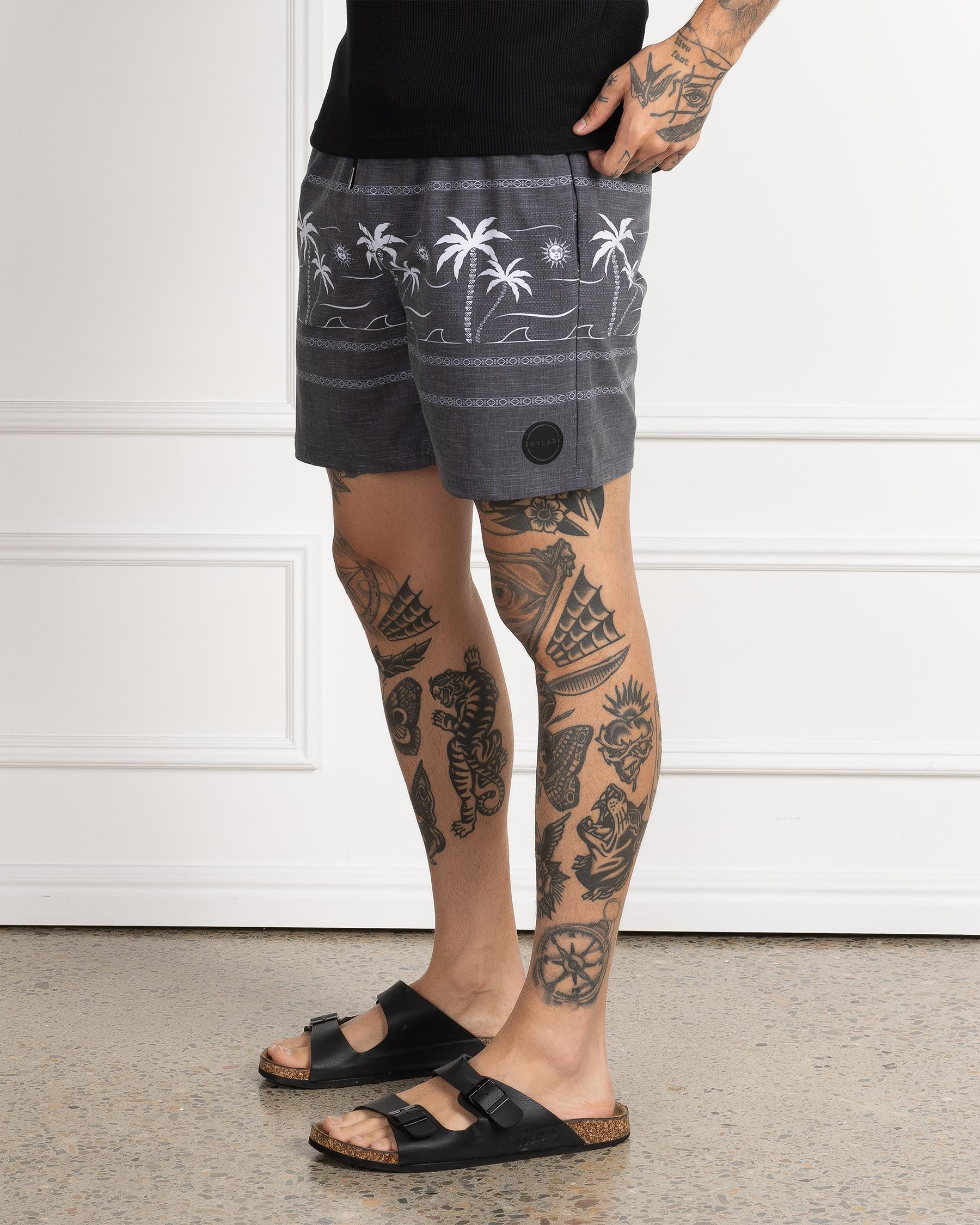 Barrel Elastic Waist Shorts