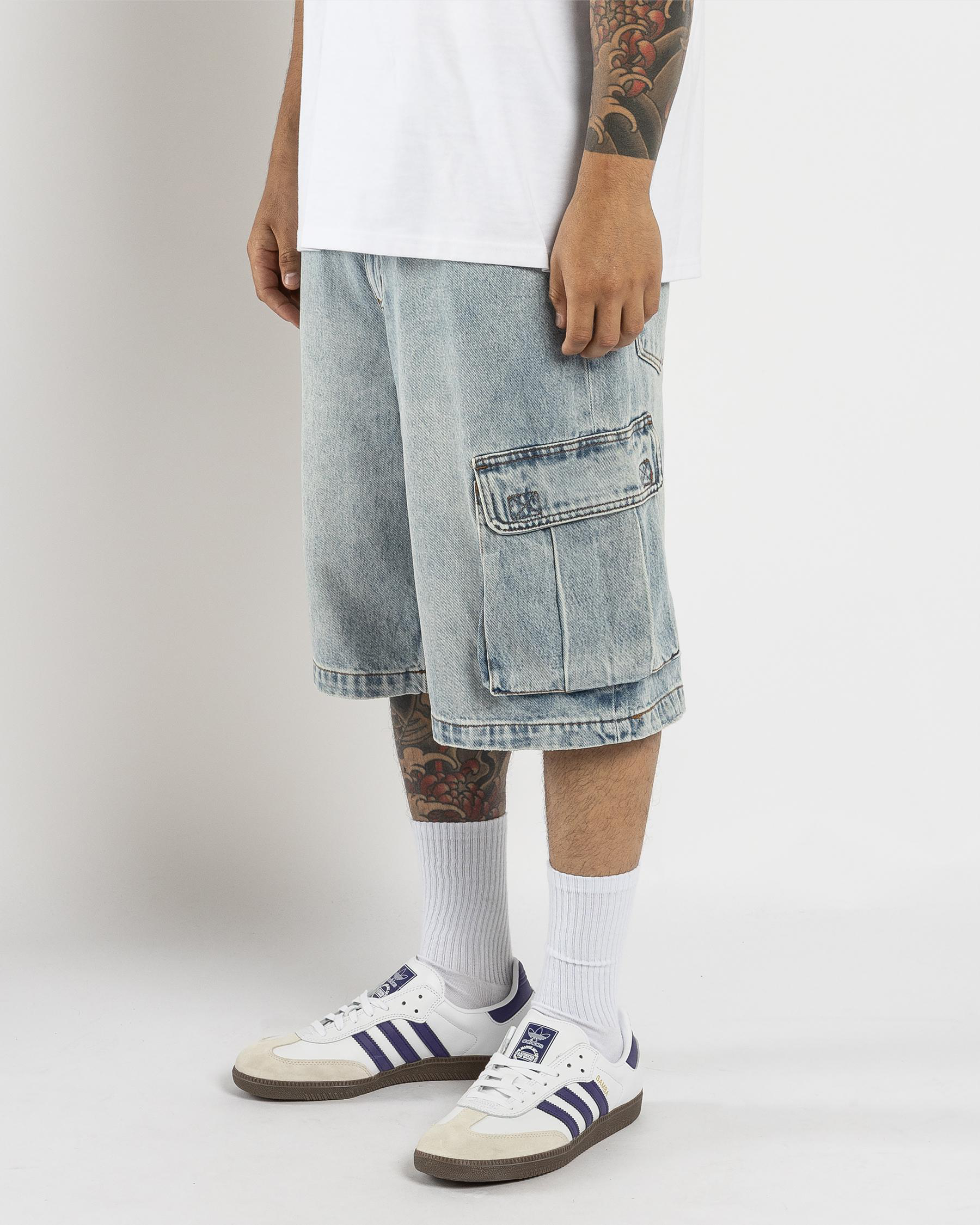 Big Slacker Denim Cargo Shorts