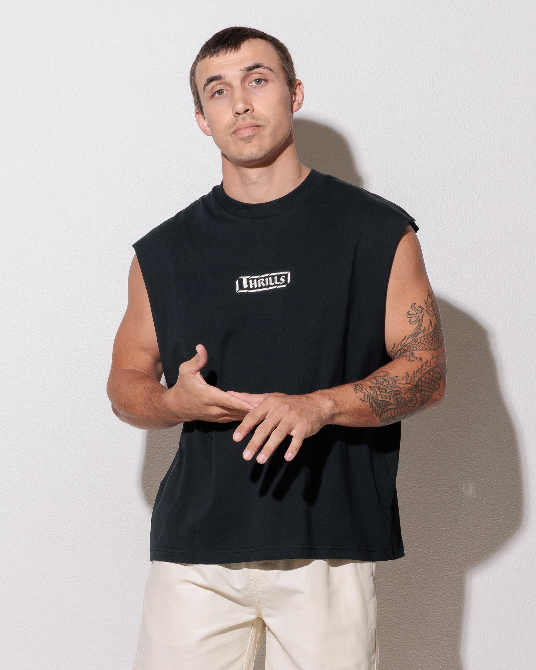 Calm State Embro Cropped Muscle Tank