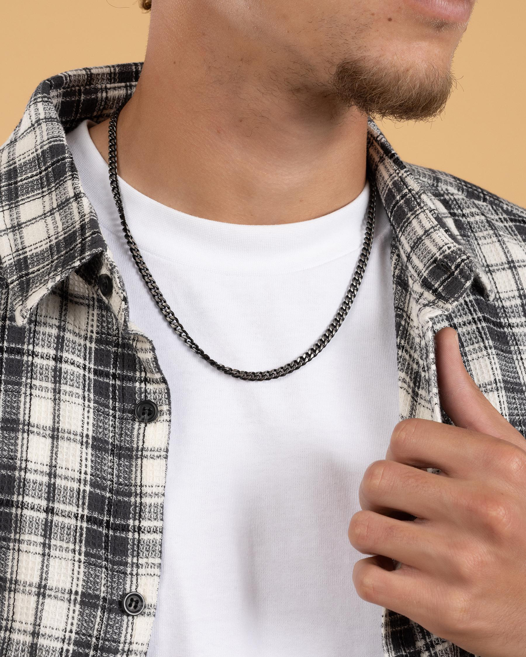 Small Gun Metal Chain Necklace