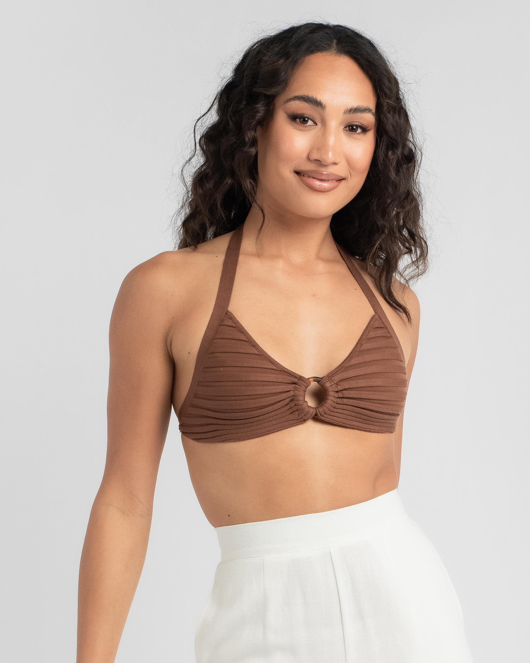 Ebony Knit Halter Top