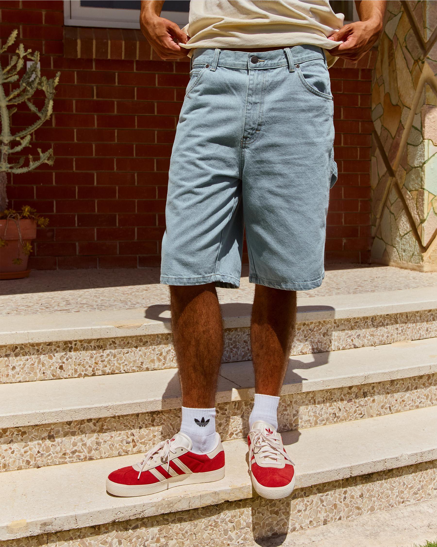 Relaxed Fit Carpenter Denim Shorts