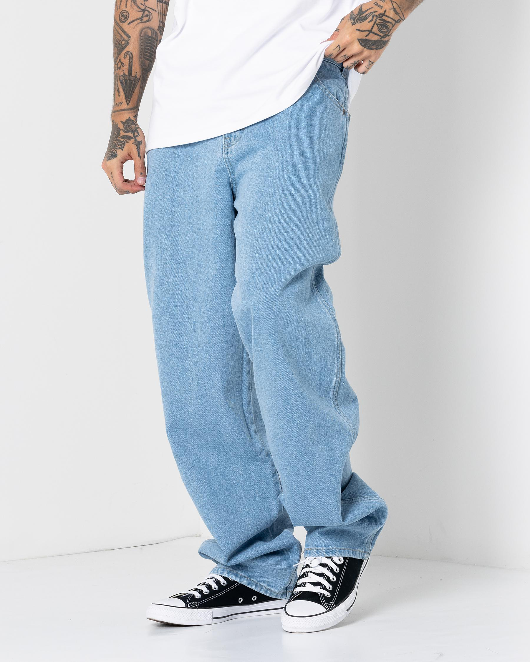 Relaxed Straight Fit Denim Jeans