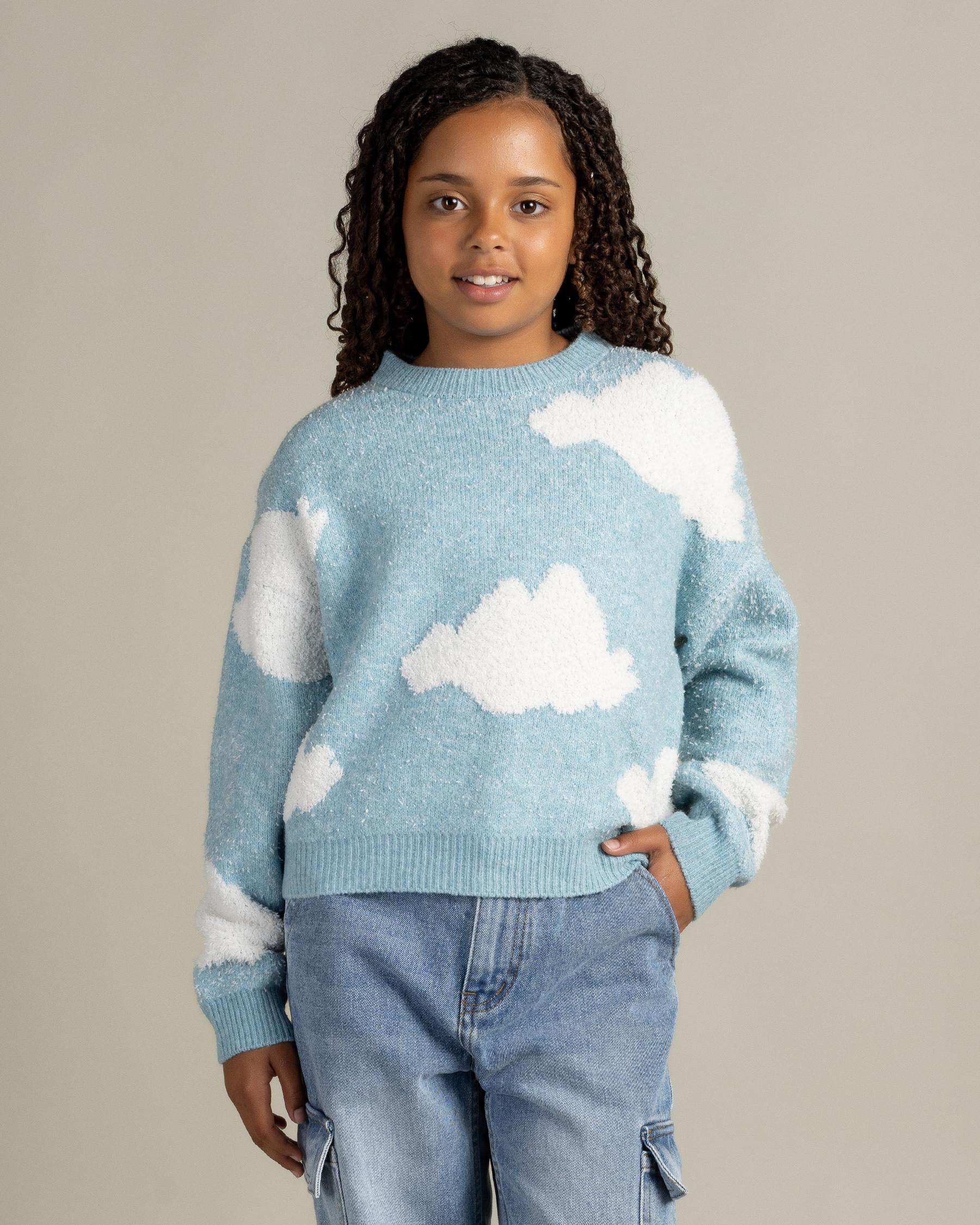 Girls Cloudy Knit Jumper